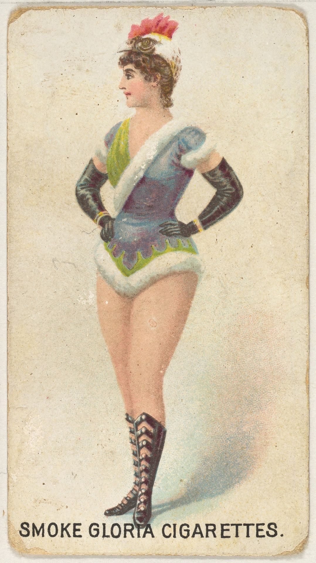 From the series "Sports Girls" (C190), issued by the American Cigarette Company, Ltd., Montreal, to promote Gloria Cigarettes by American Cigarette Company, Ltd.