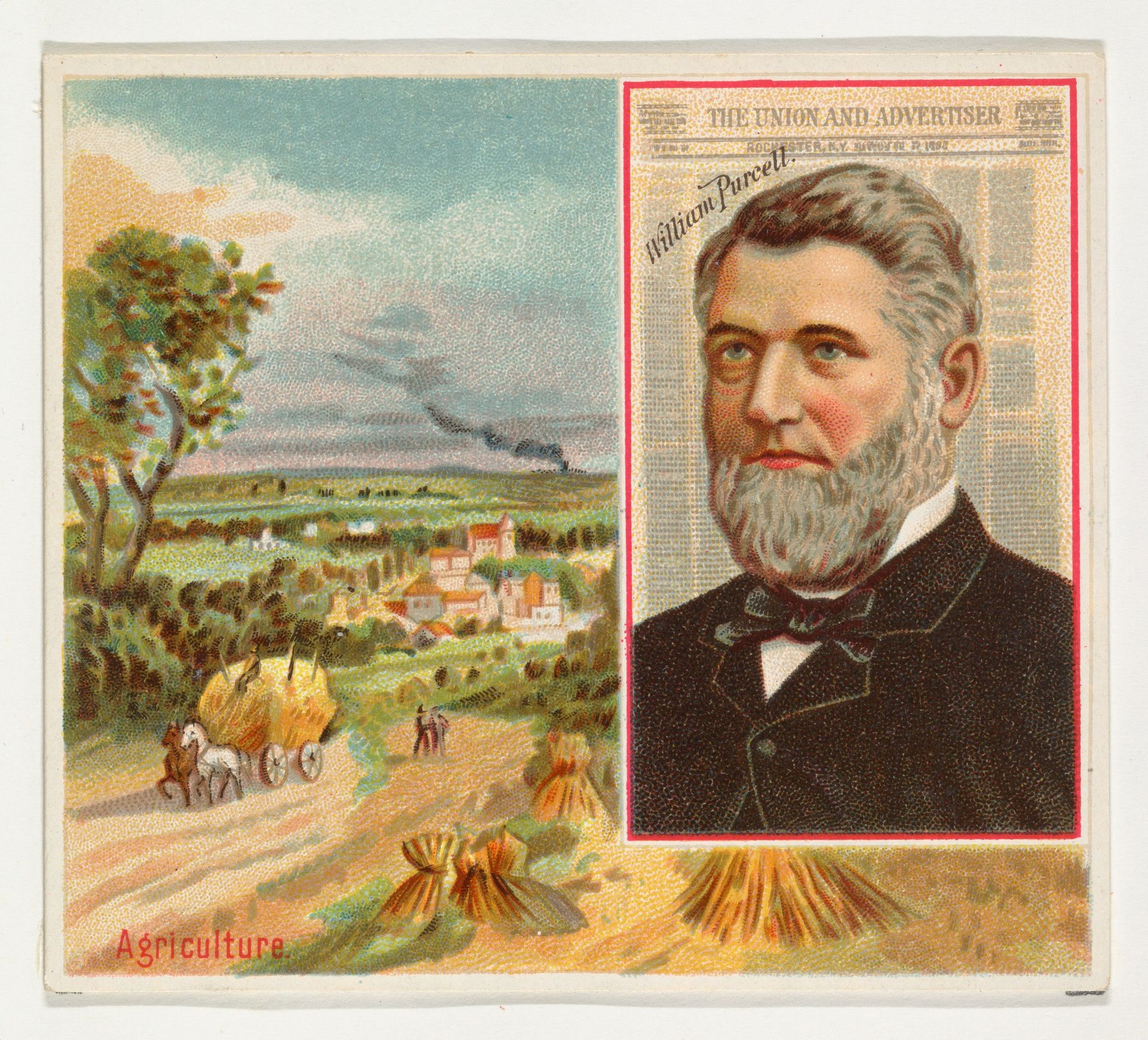 William Purcell, The Rochester Union and Advertiser, from the American Editors series (N35) for Allen & Ginter Cigarettes by Allen & Ginter
