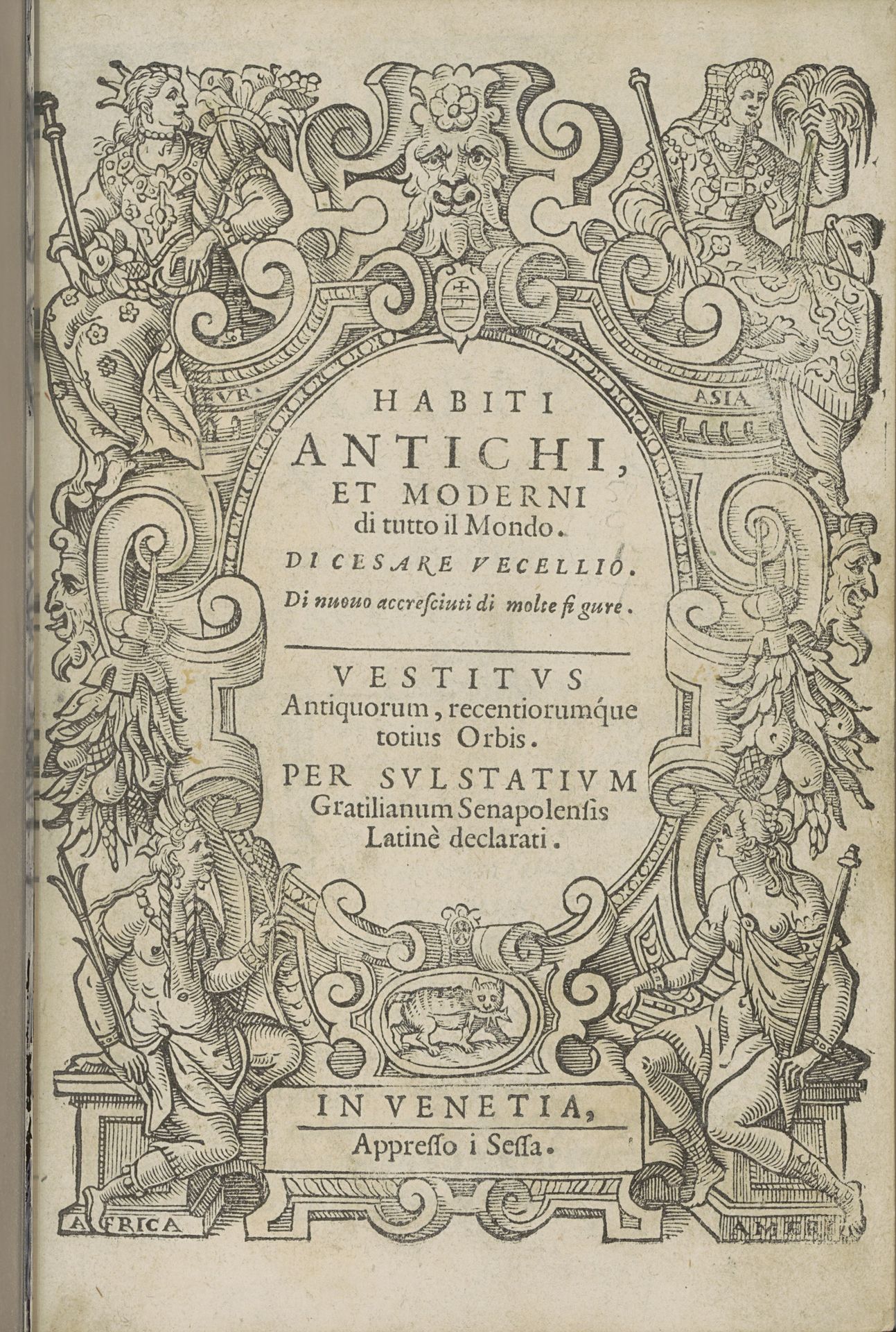 Habiti antichi, et moderni di tutto il mondo : di nuovo accresciuti di molte figure : vestitus antiquorum, recentiorumque totius orbis by Christoph Krieger