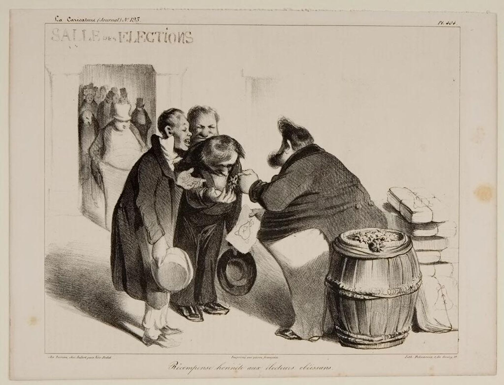 Honest Reward to the Obedient Electors by Honoré Daumier