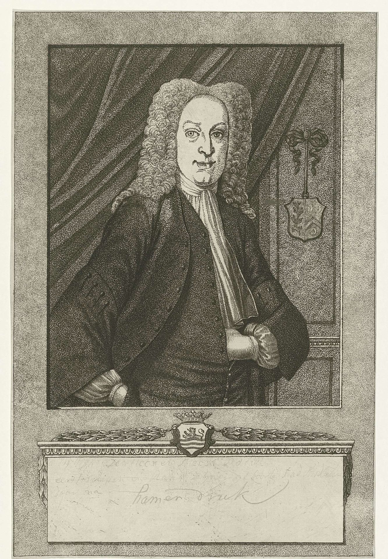Portret van Pieter de la Rue by George Kockers