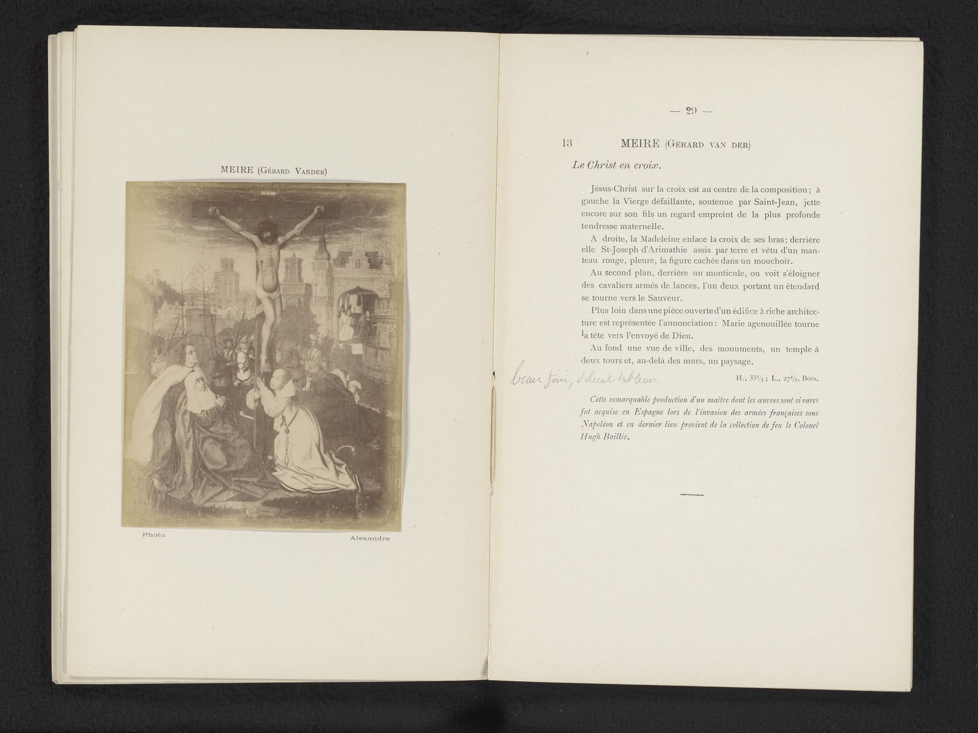 Fotoreproductie van een schilderij van de kruisiging van Christus door Jan Provoost by Alexandre (fotograaf)