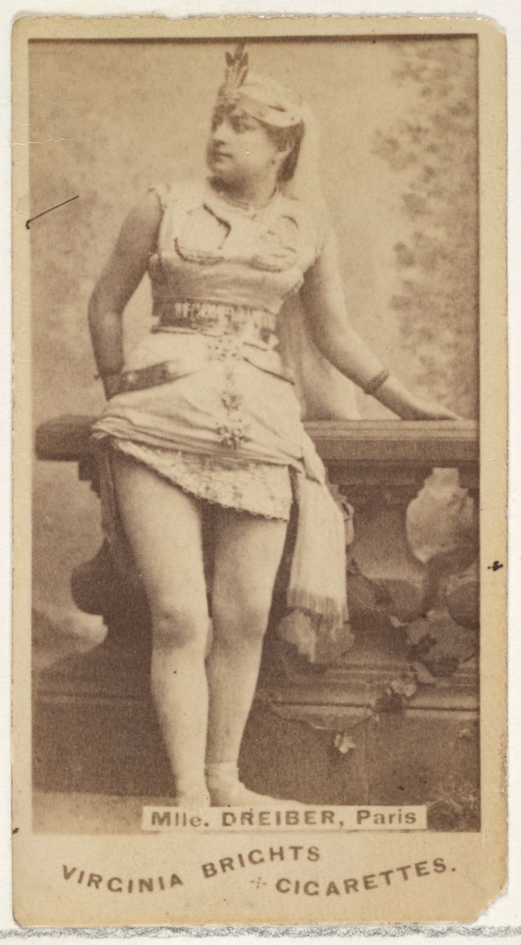 Mlle. Dreiber, Paris, from the Actors and Actresses series (N45, Type 1) for Virginia Brights Cigarettes by Allen & Ginter