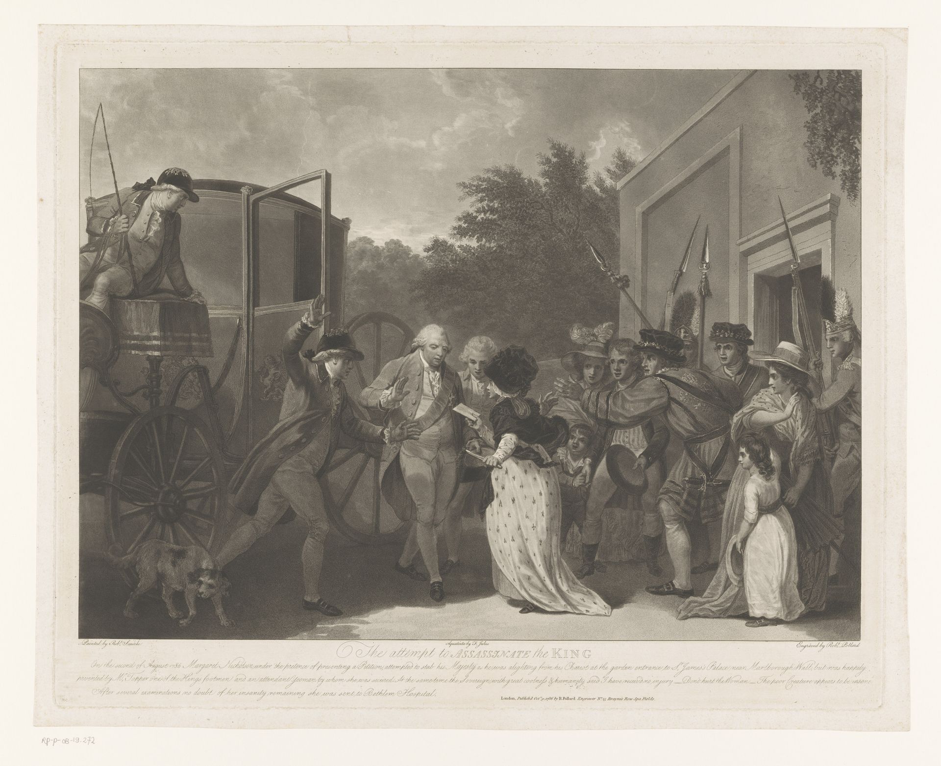 Poging de koning te vermoorden by Robert (I) Pollard