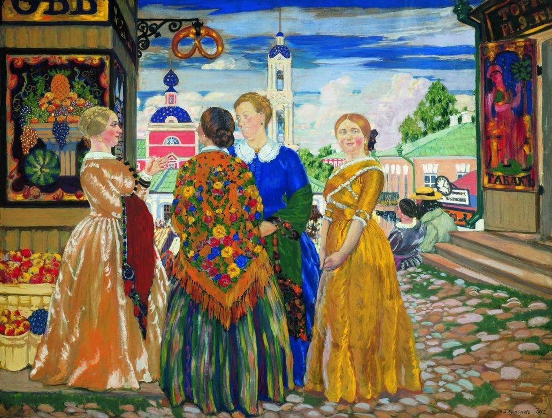 Merchant Wives by Boris Kustodiev