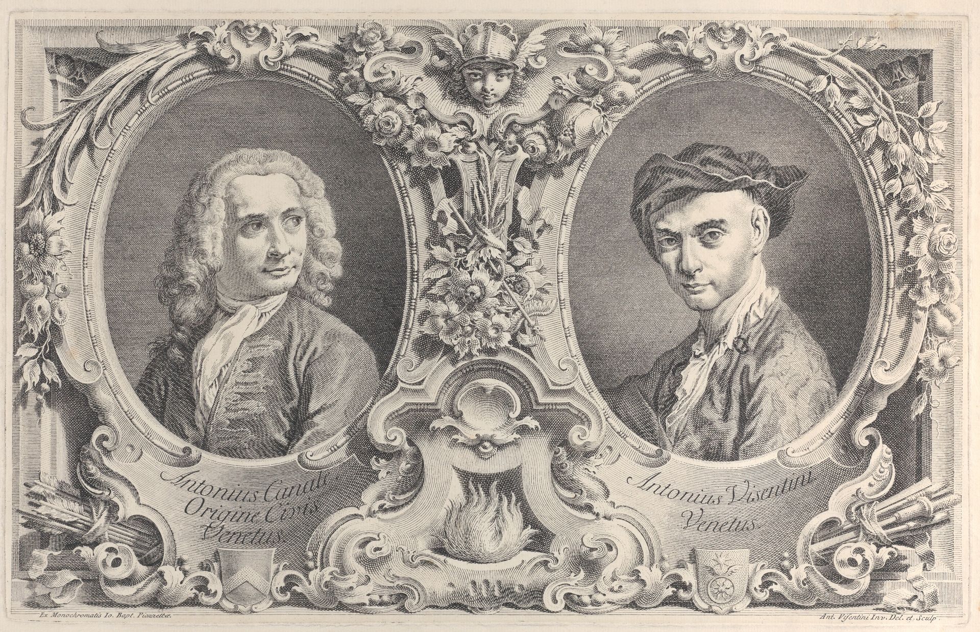 Portraits of Canaletto and Visentini by Antonio Maria Visentini