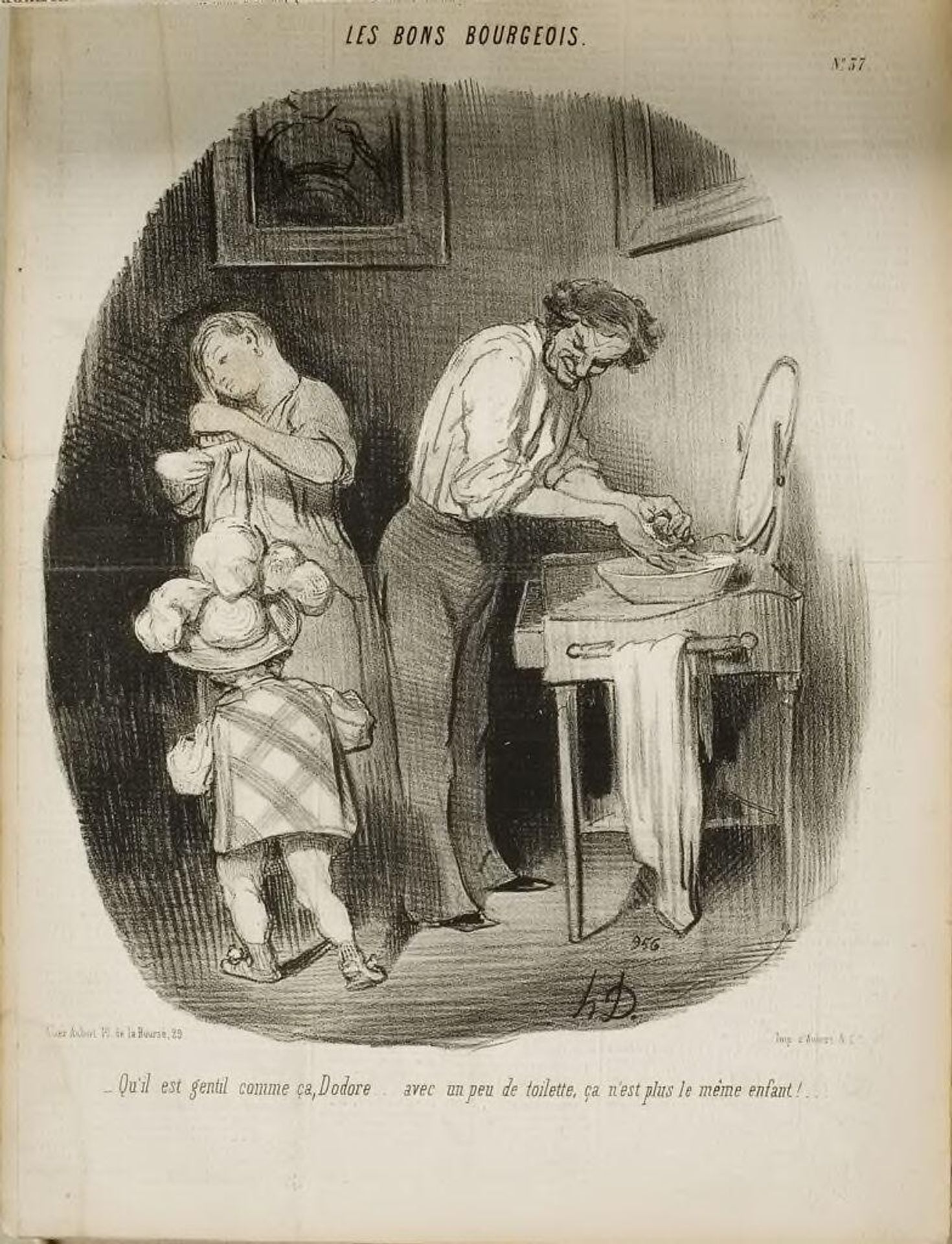 "He's so amiable like that, Dodore..." by Honoré Daumier