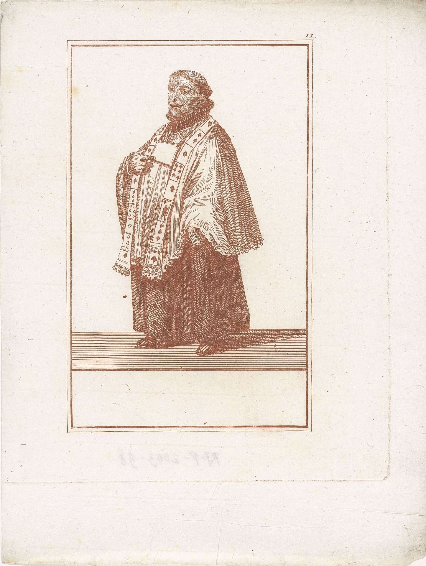 Priester met stola van kaarten by Jacob Gole