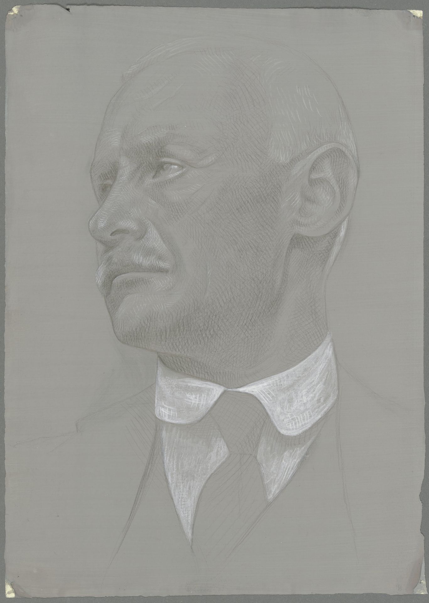 Portrait of a male head by Karl Anton Reichel