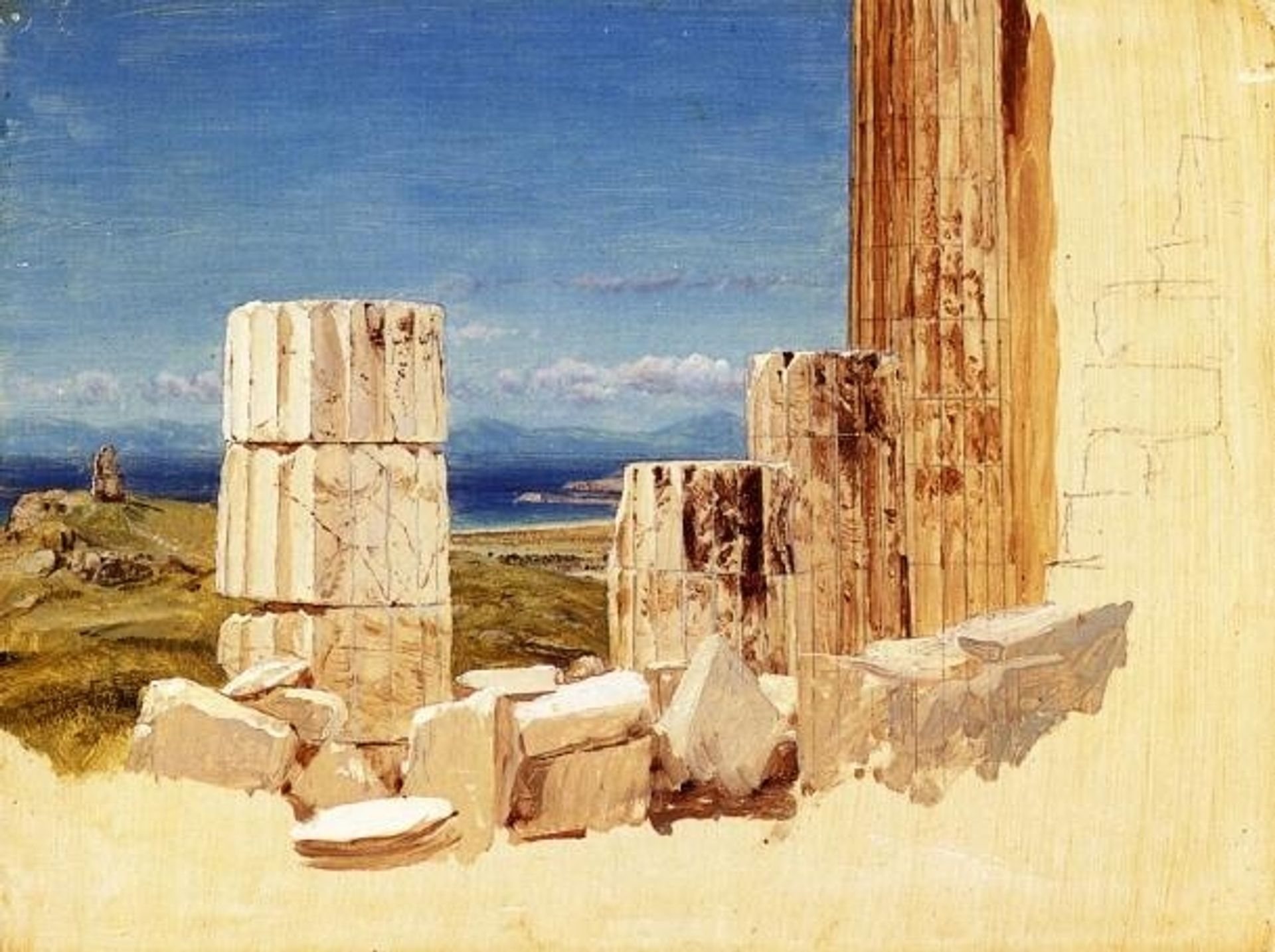 Broken Columns, View from the Parthenon by Frederic Edwin Church