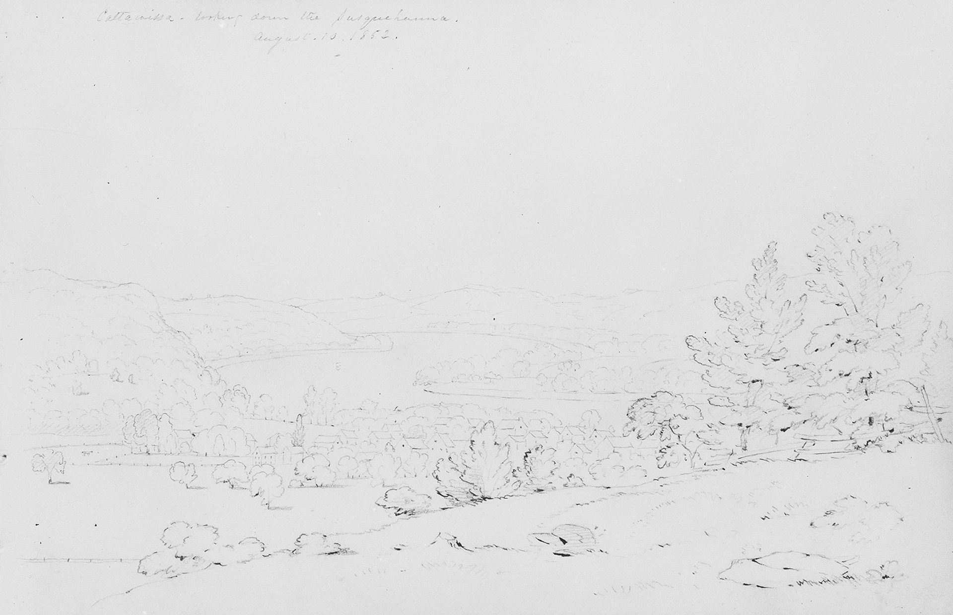 Cattawissa, Looking Down the Susquehanna by Thomas Addison Richards
