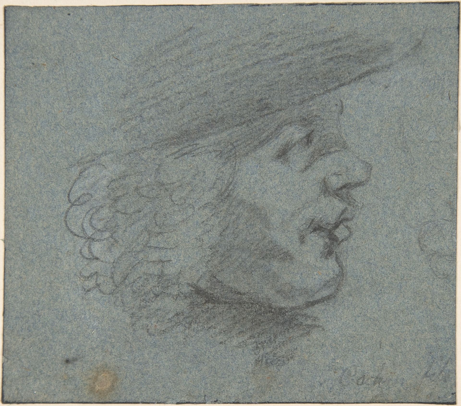 Profile head of a man looking right by Charles Nicolas Cochin II
