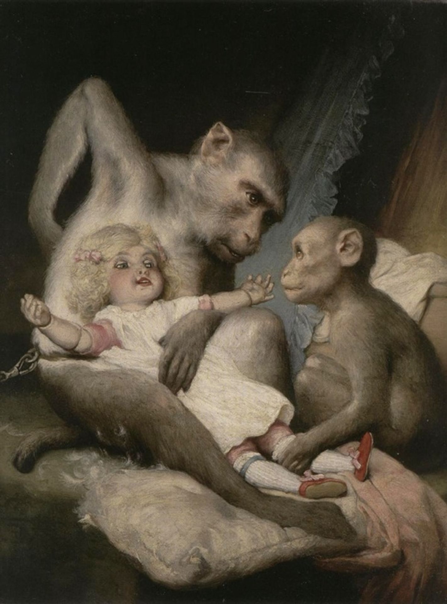 Monkeys doll by Gabriel von Max