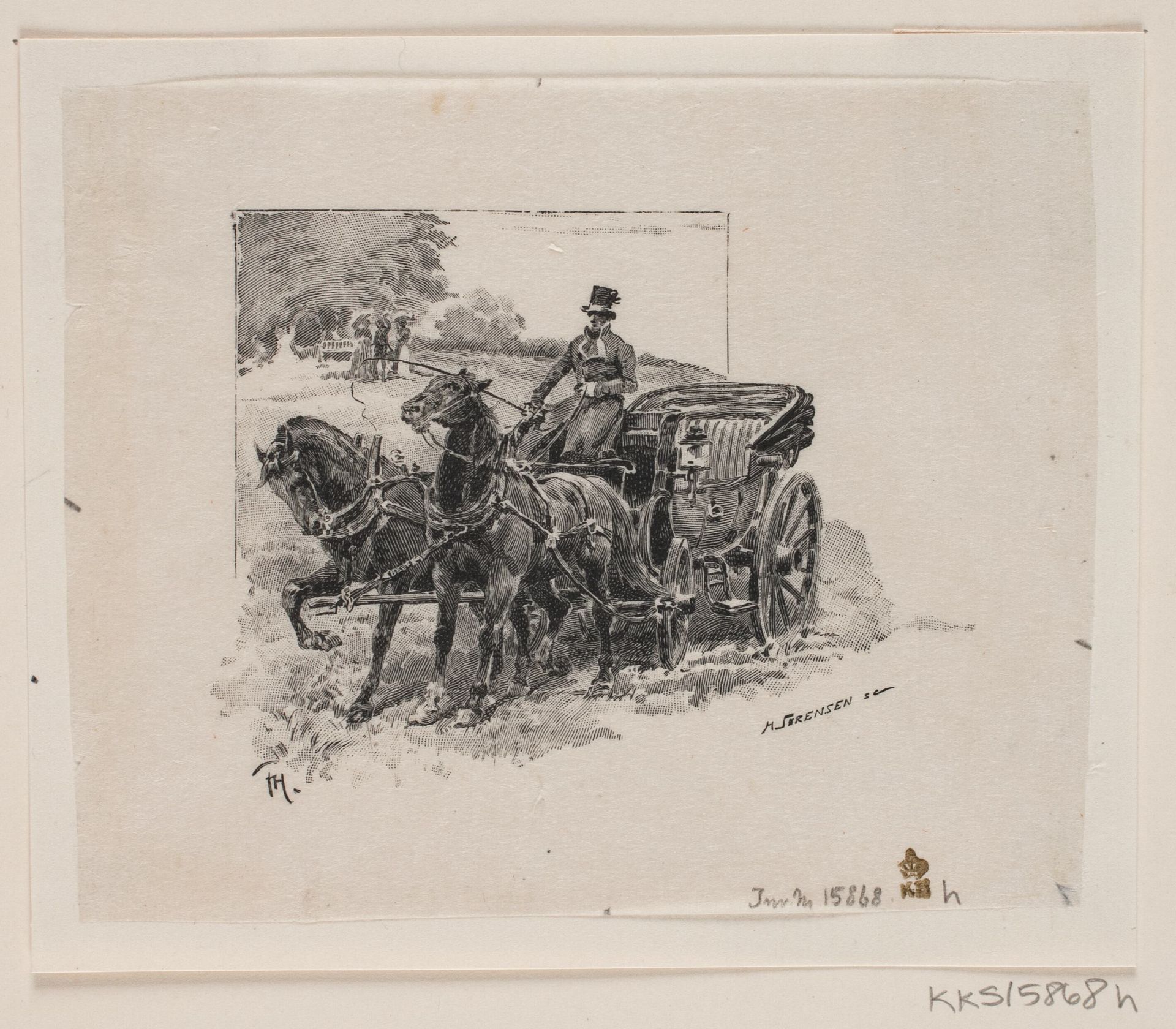 Prøvetryk til illustration til P. M. Møller: "En dansk students eventyr" by Henrik Arnold Hamilkar Sørensen