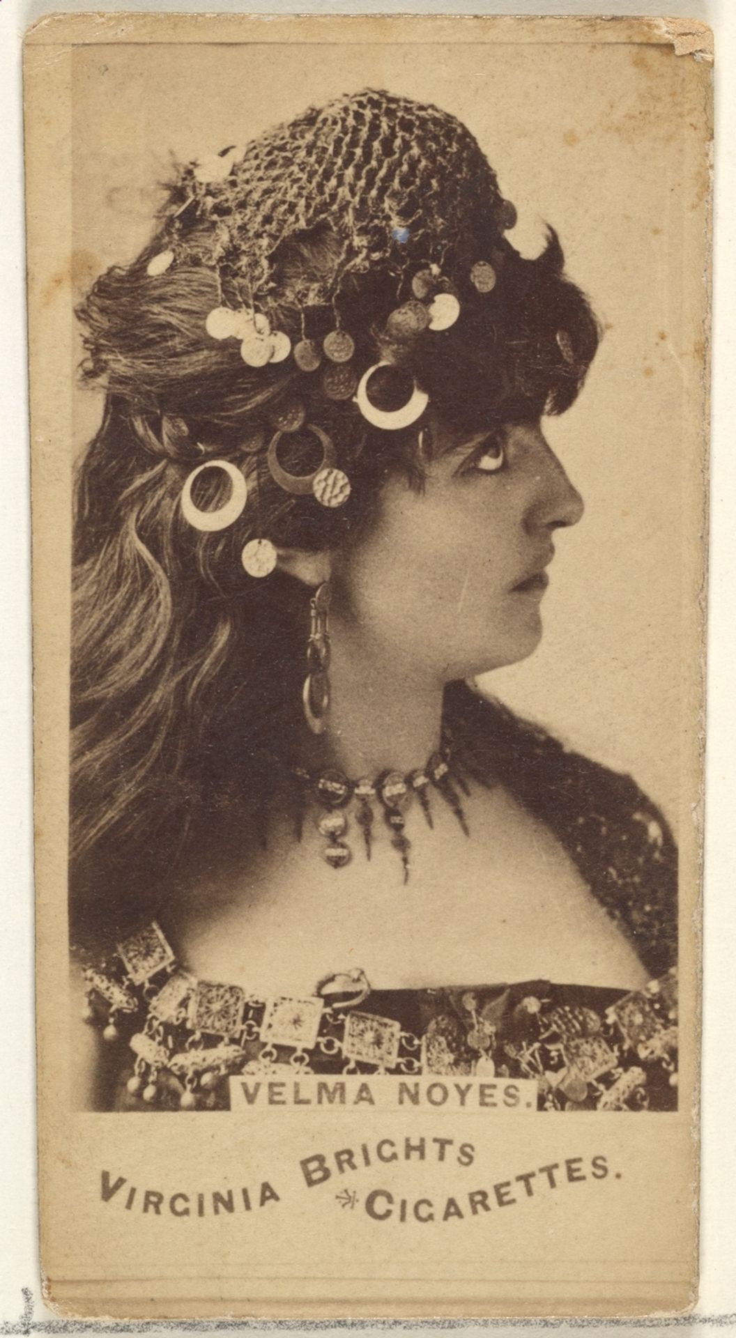 Velma Noyes, from the Actors and Actresses series (N45, Type 1) for Virginia Brights Cigarettes by Allen & Ginter