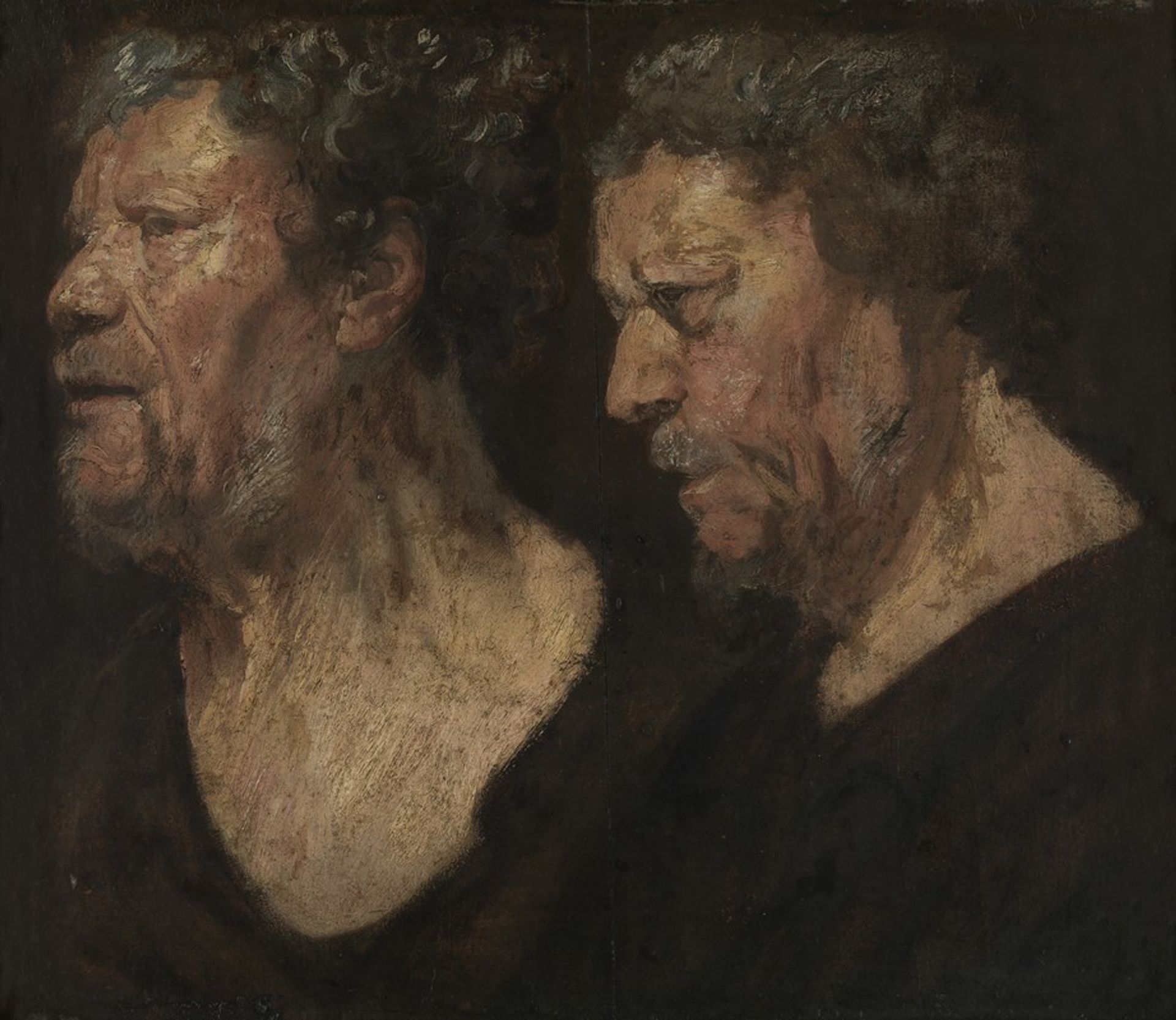Studies of the head of Abraham Grapheus by Jacob Jordaens