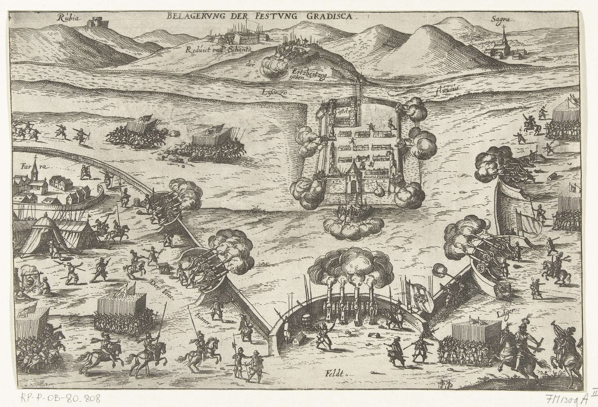 Beleg van de vesting Gradisca, 1616 by Georg Keller