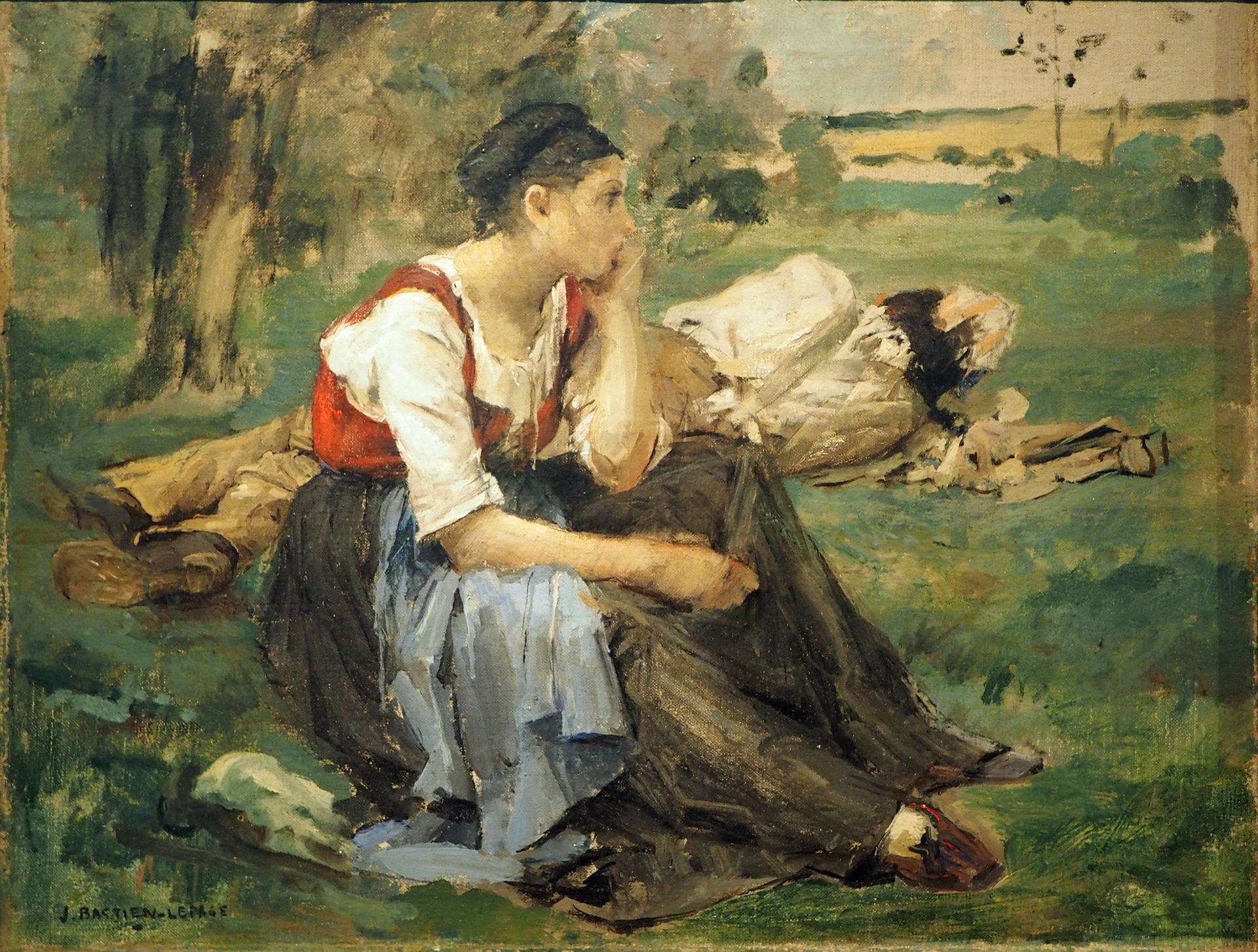 Resting country people by Jules Bastien-Lepage
