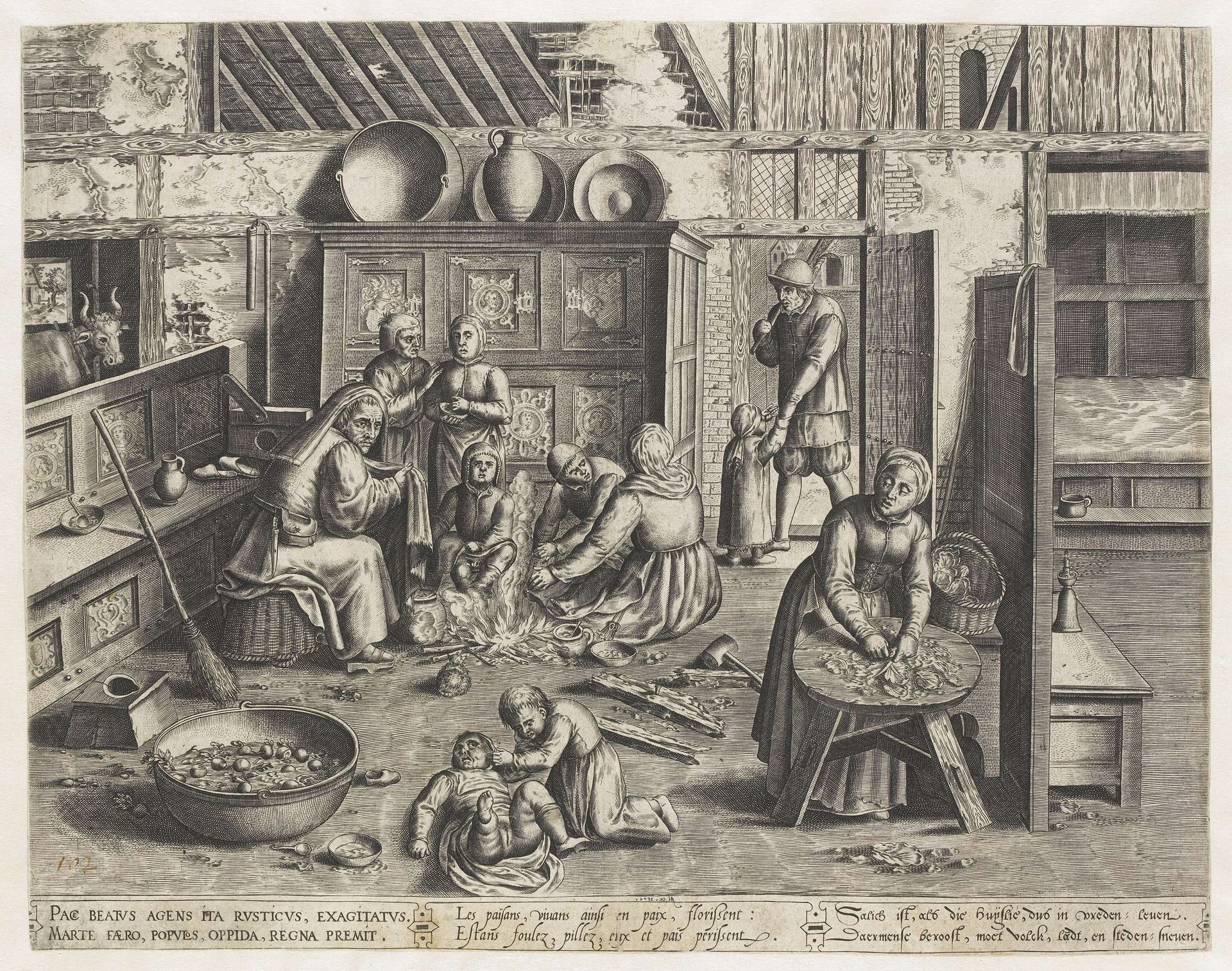 Boereninterieur by Anonymous