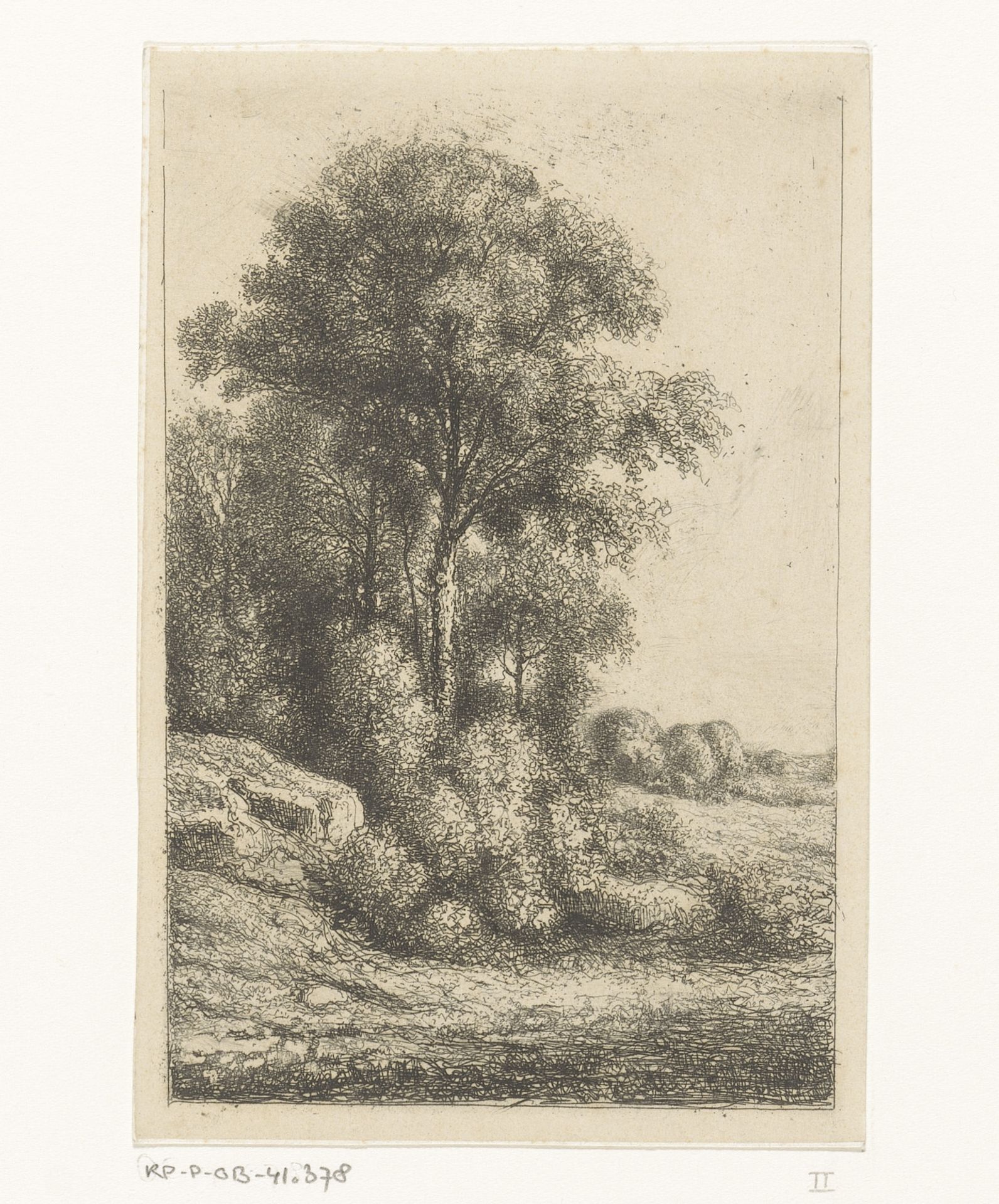 Bomen en struikgewas op een glooiing by Jean Alexis Achard