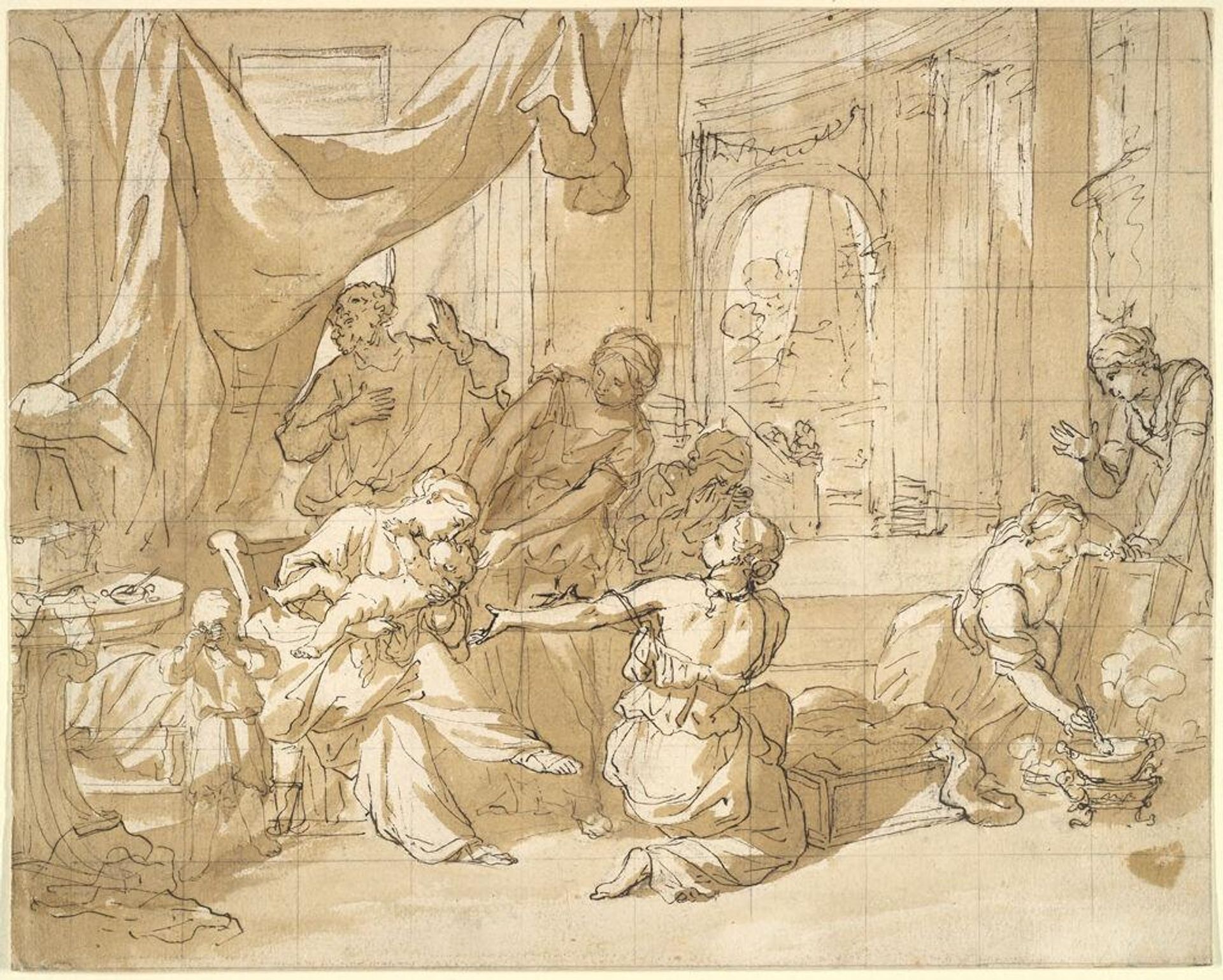 Infant Moses Taken from his Mother by Nicolaas Verkolje