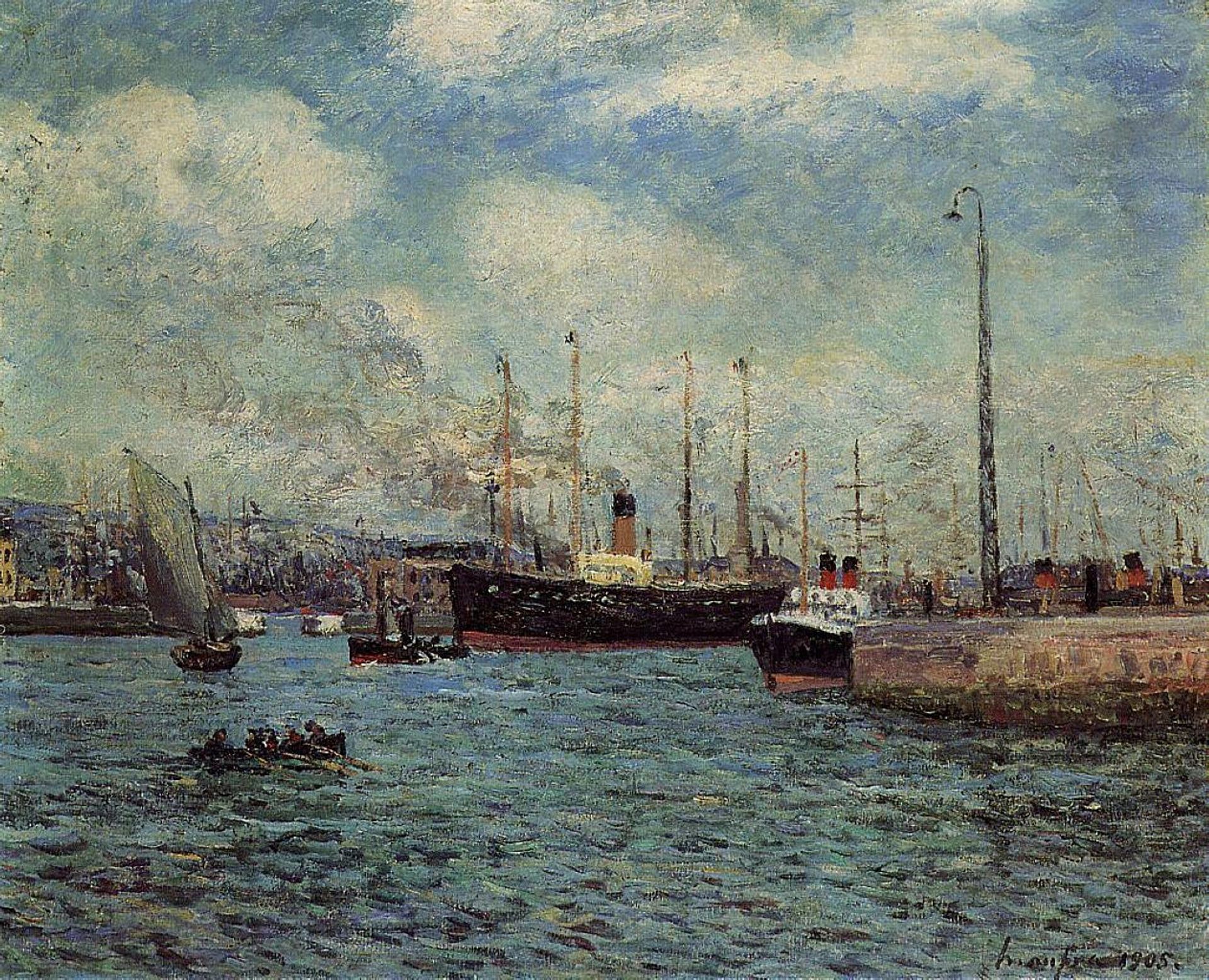 The Port of Havre by Maxime Maufra