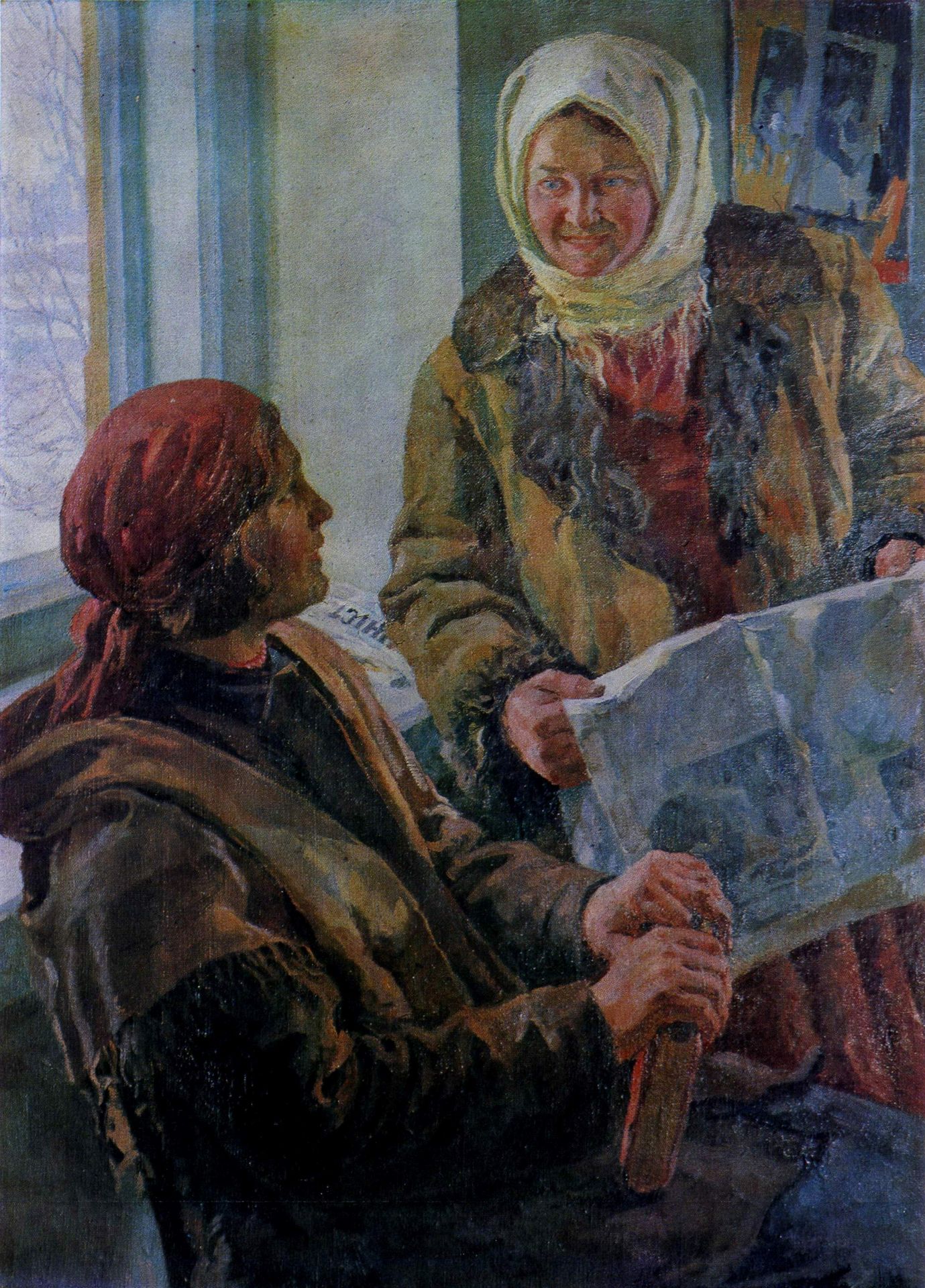 In the Collective Farm Club by Karpo Trokhymenko