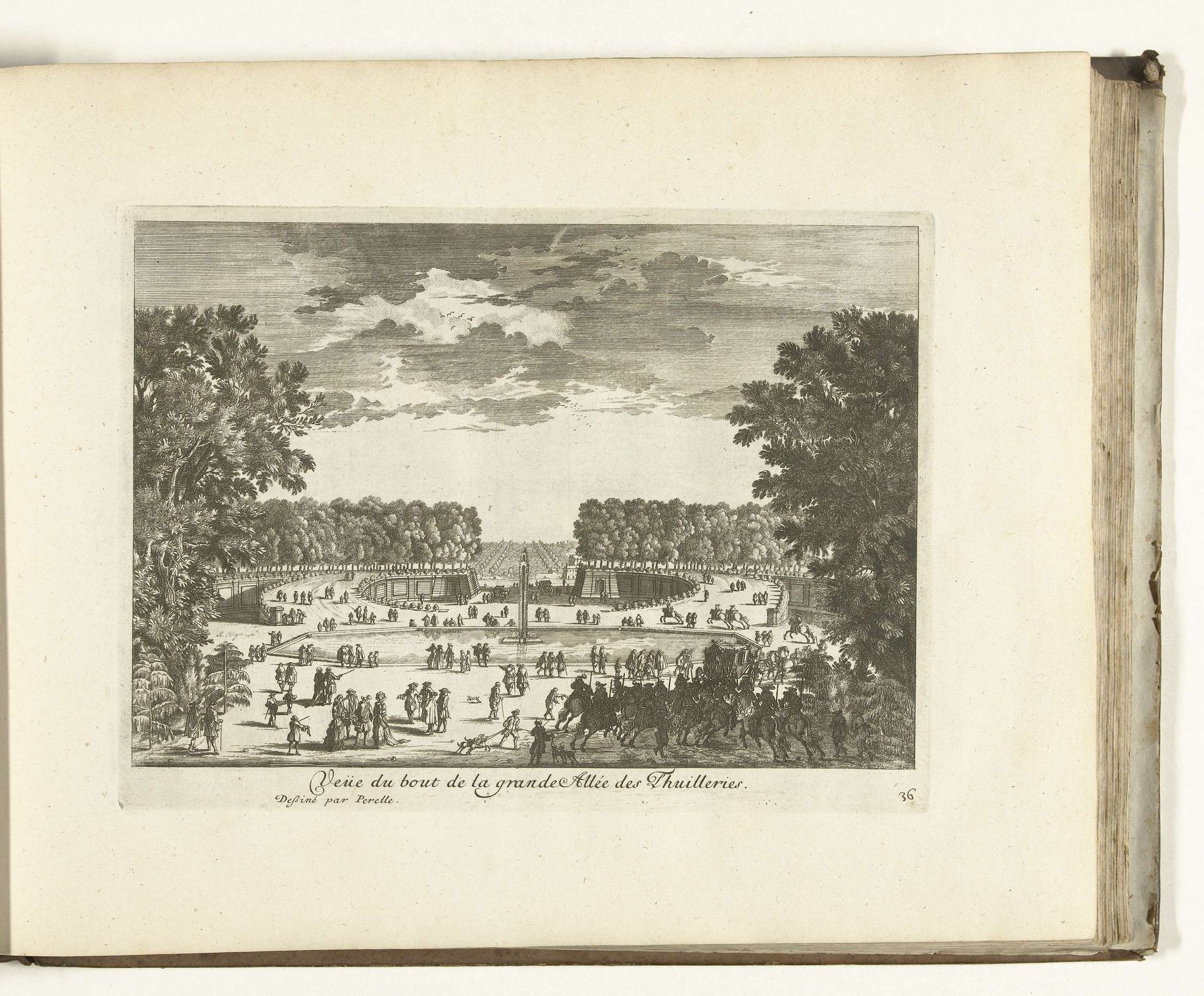 Gezicht op de Tuileries te Parijs, 1726 by Anonymous