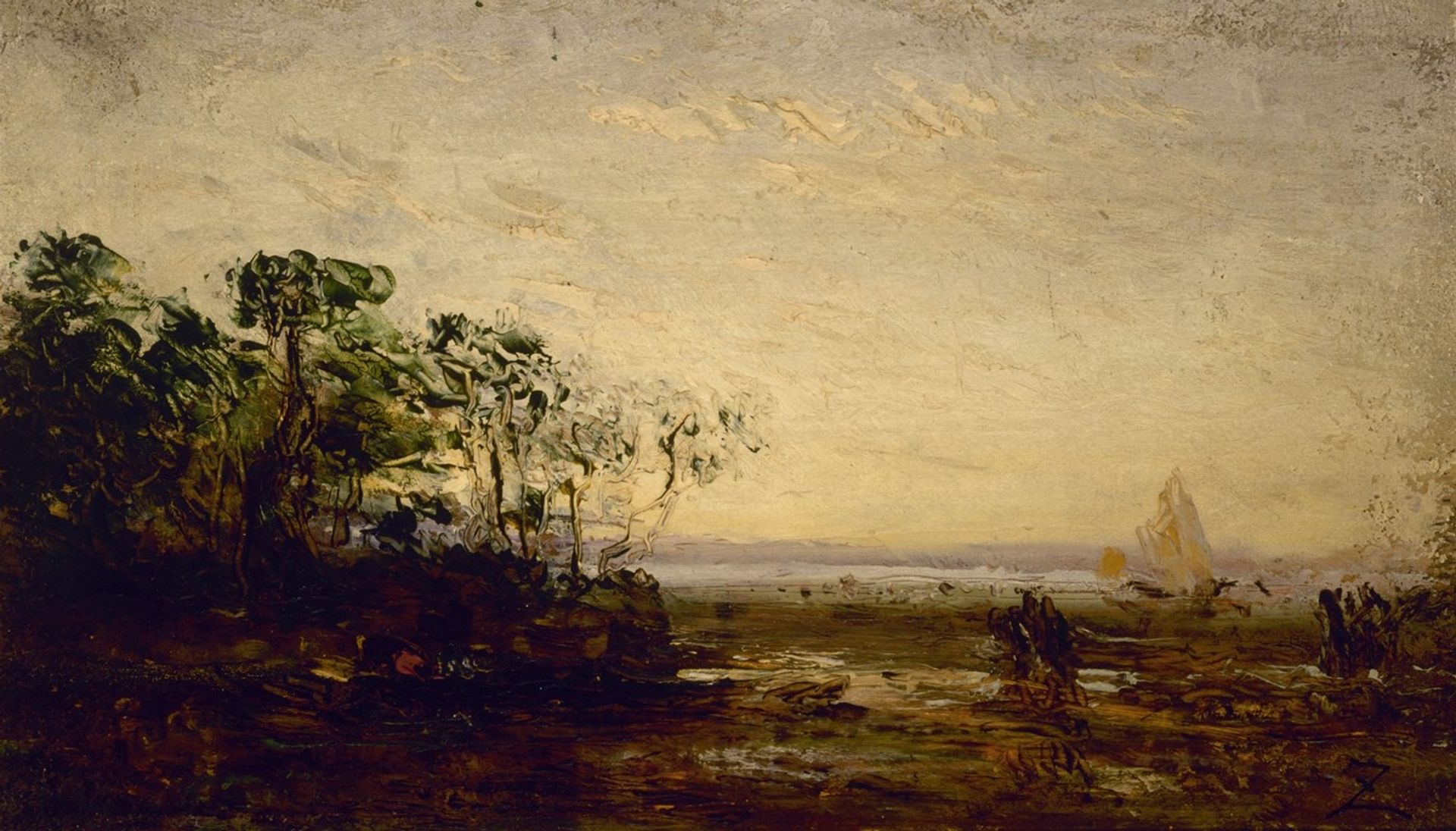 Martigues, effet de crépuscule by Félix Ziem