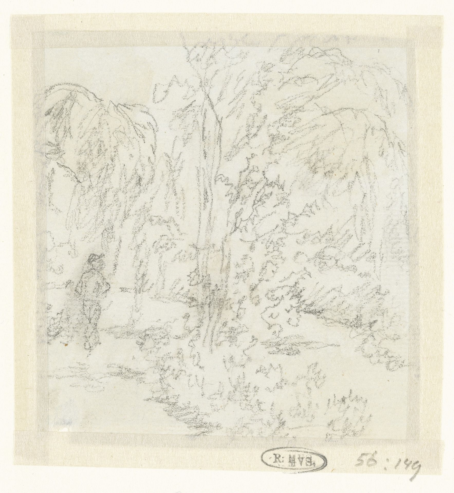Figuurtje in een bos by David Alphonse de Sandoz-Rollin