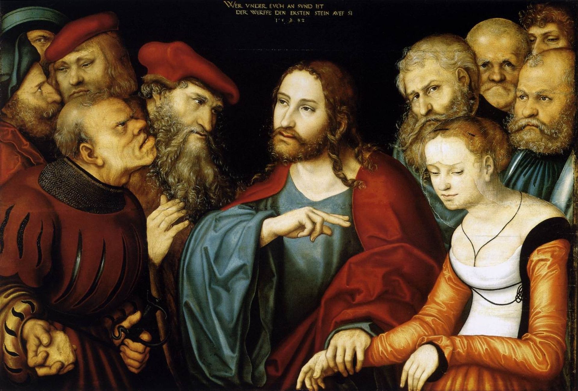 Christ and the Adulteress by Lucas Cranach the Elder