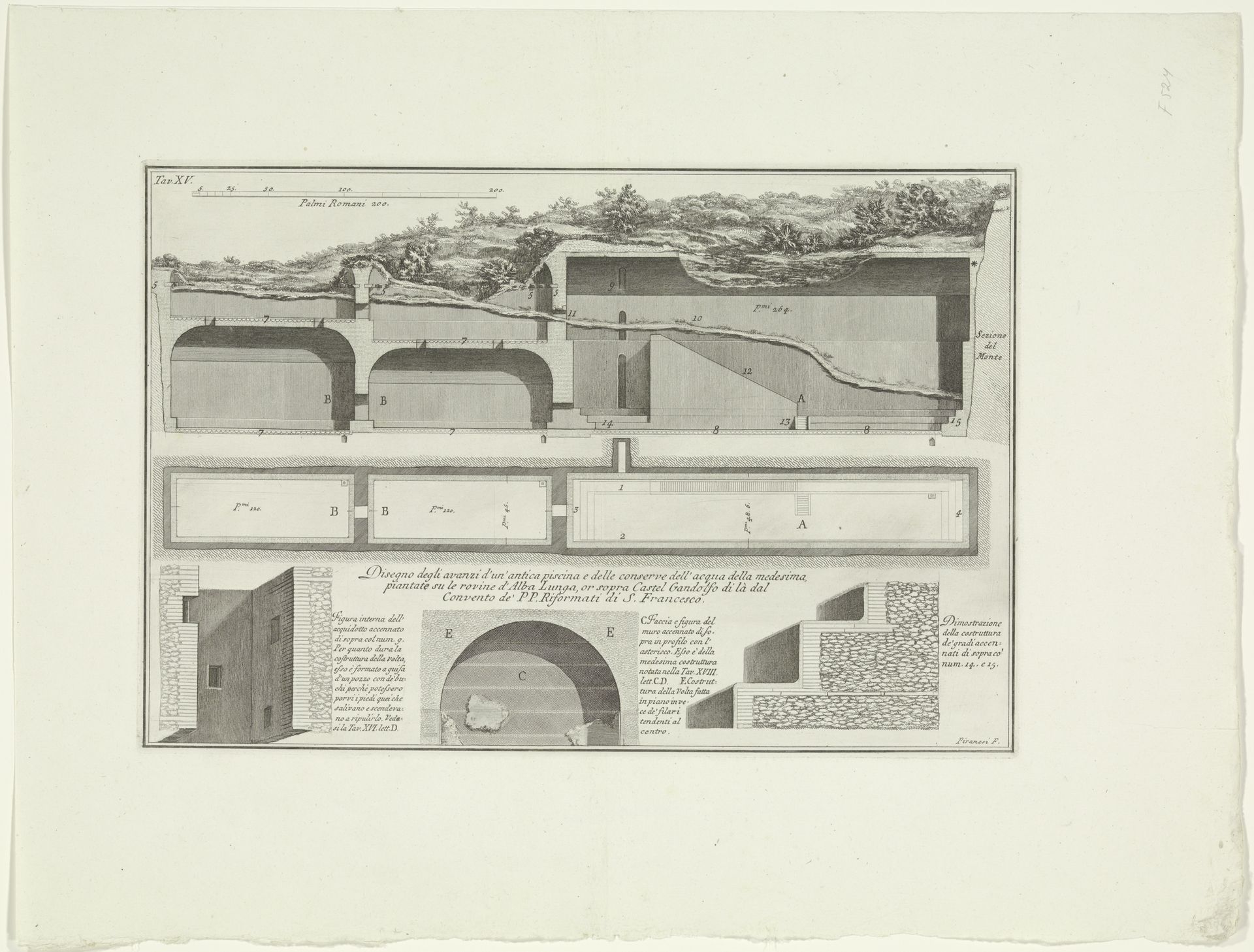 Restanten van een waterreservoir in de Albaanse Heuvels by Giovanni Battista Piranesi