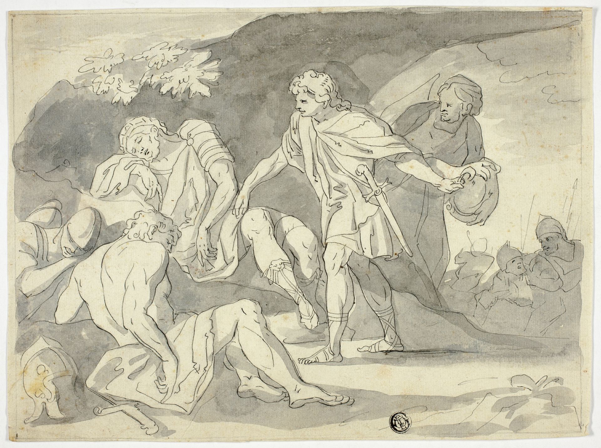David Cutting Off Skirt of Saul's Robe by Anonymous