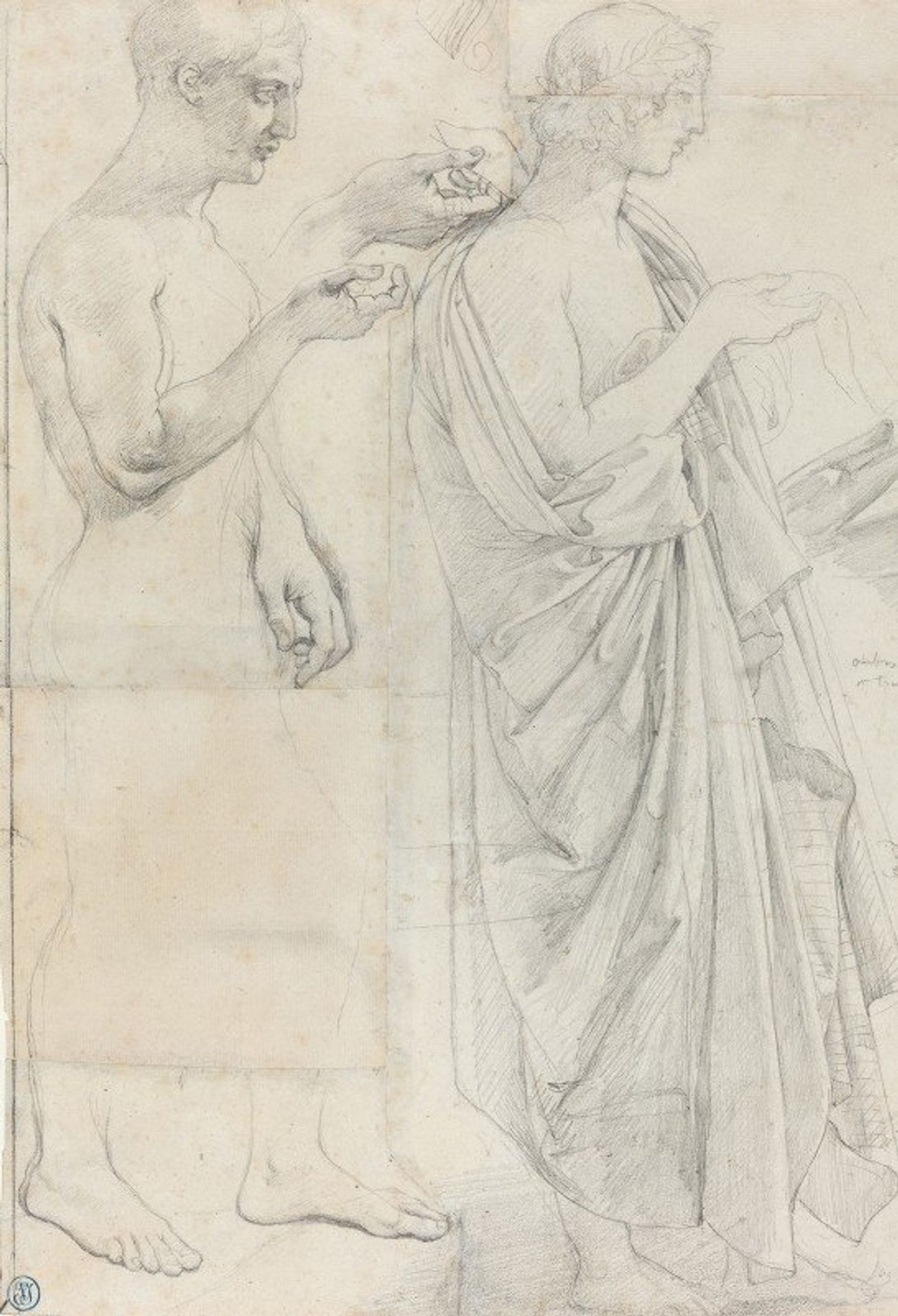 Two Studies of Virgil by Jean Auguste Dominique Ingres