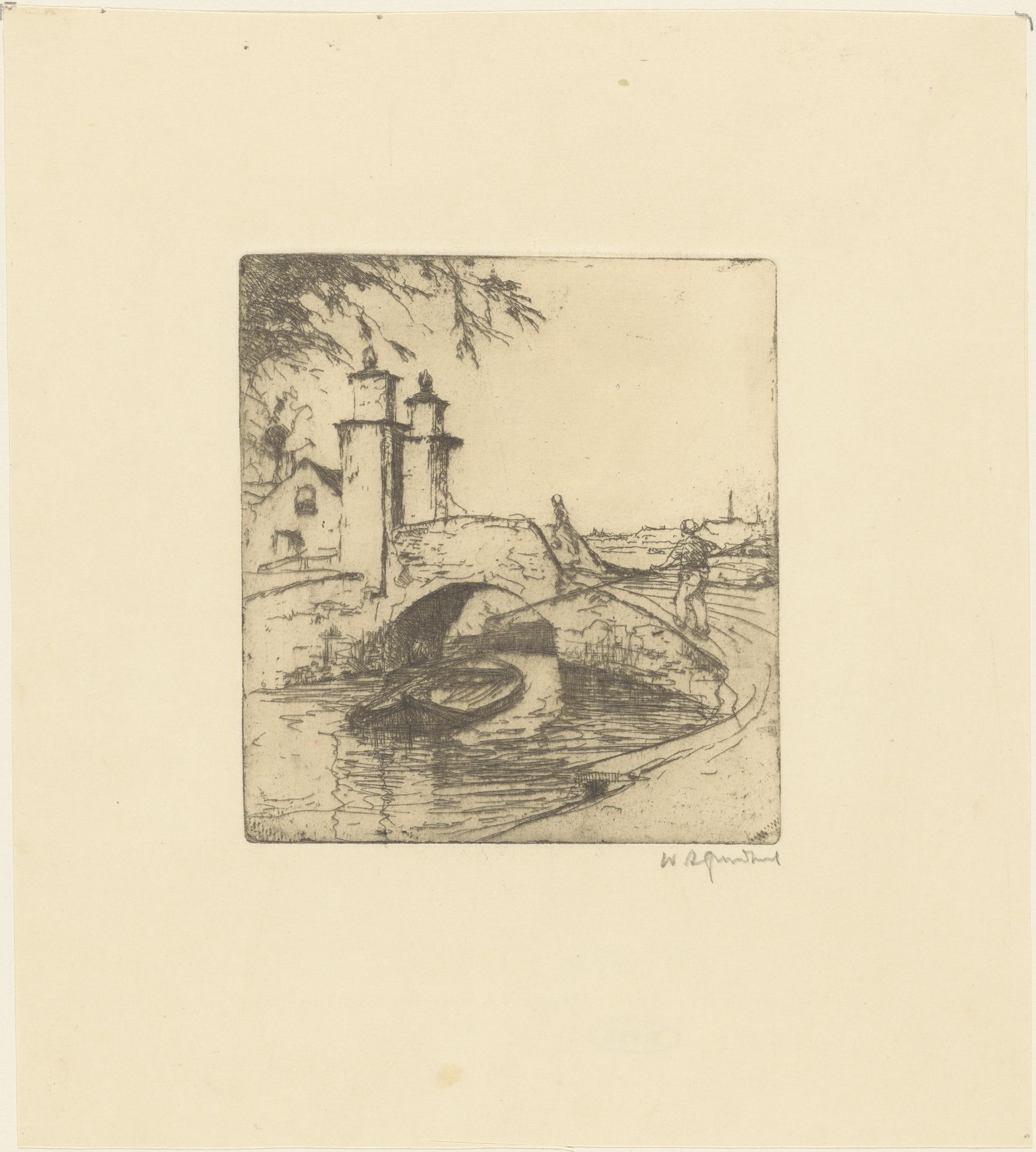 Brug in Loosduinen by Willem Adrianus Grondhout