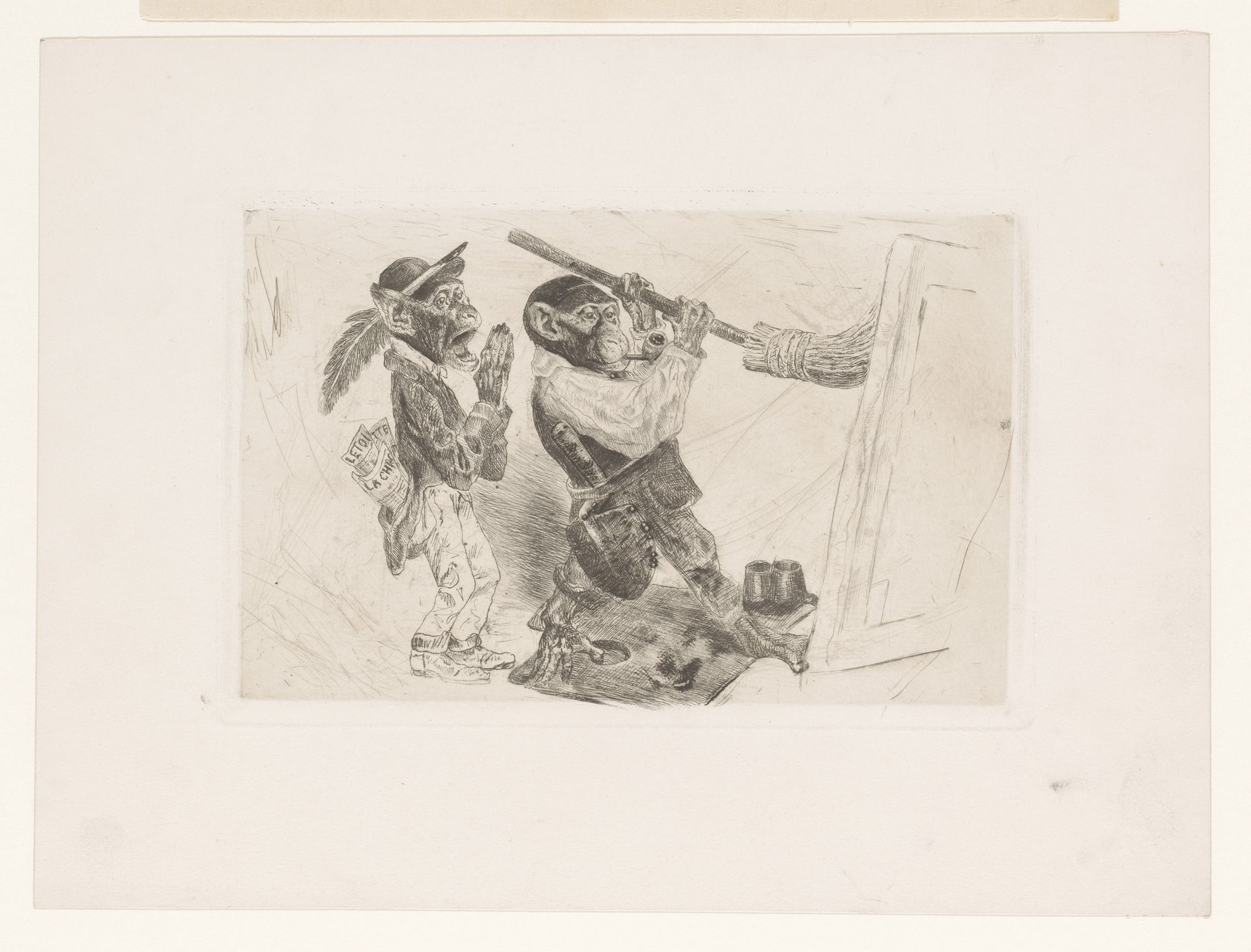 Schilderende aap by Charles Verlat