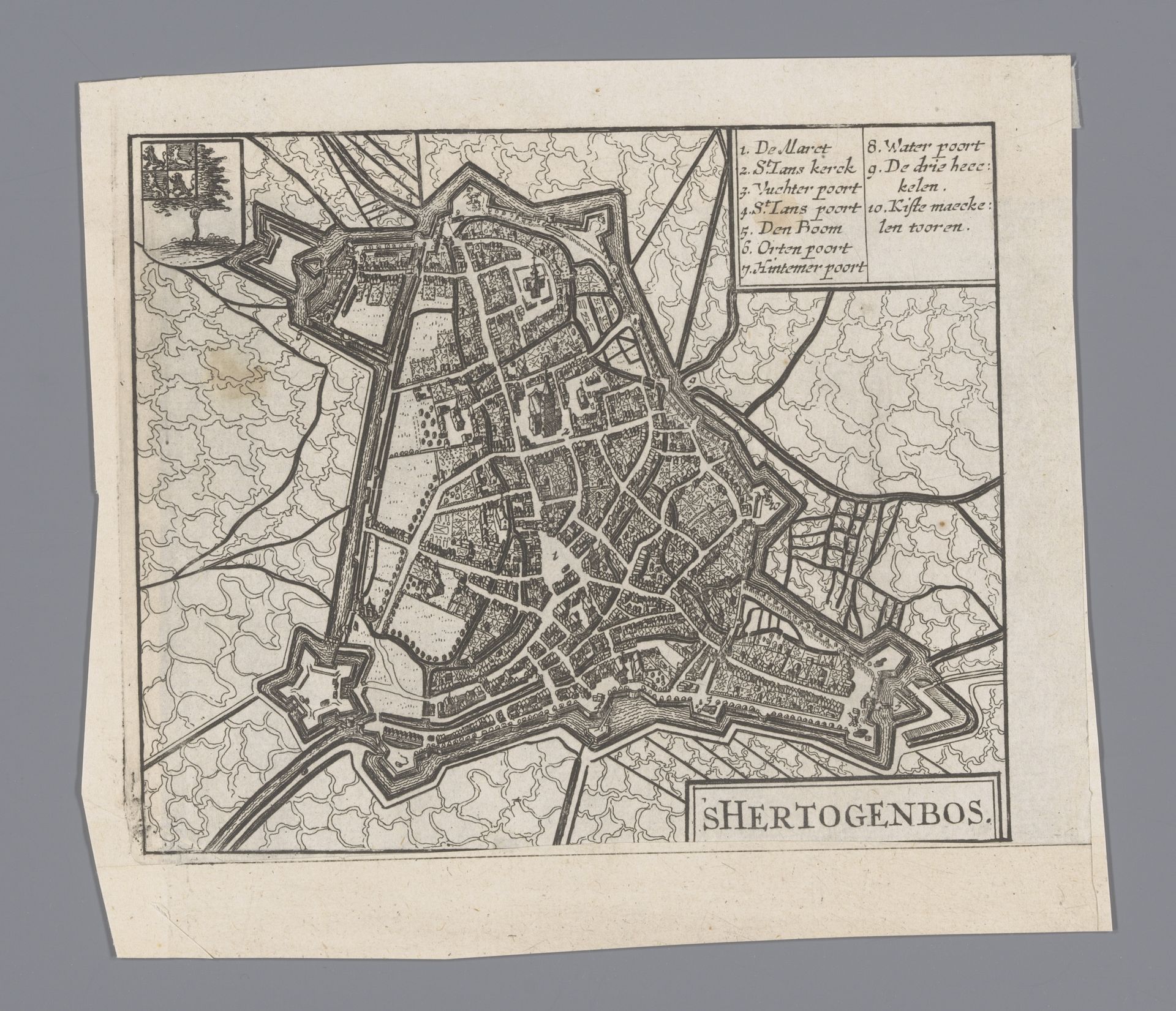 Plattegrond van Den Bosch by Anonymous