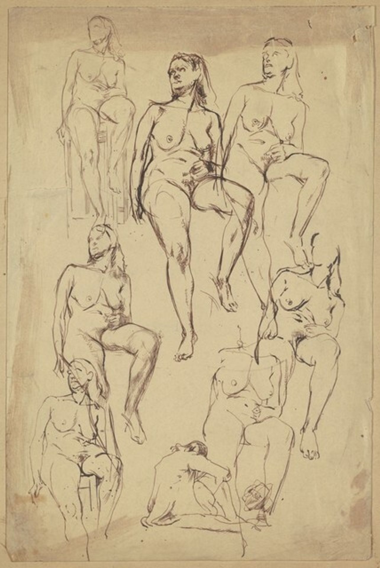 Nude Figure Studies by Franz Kline