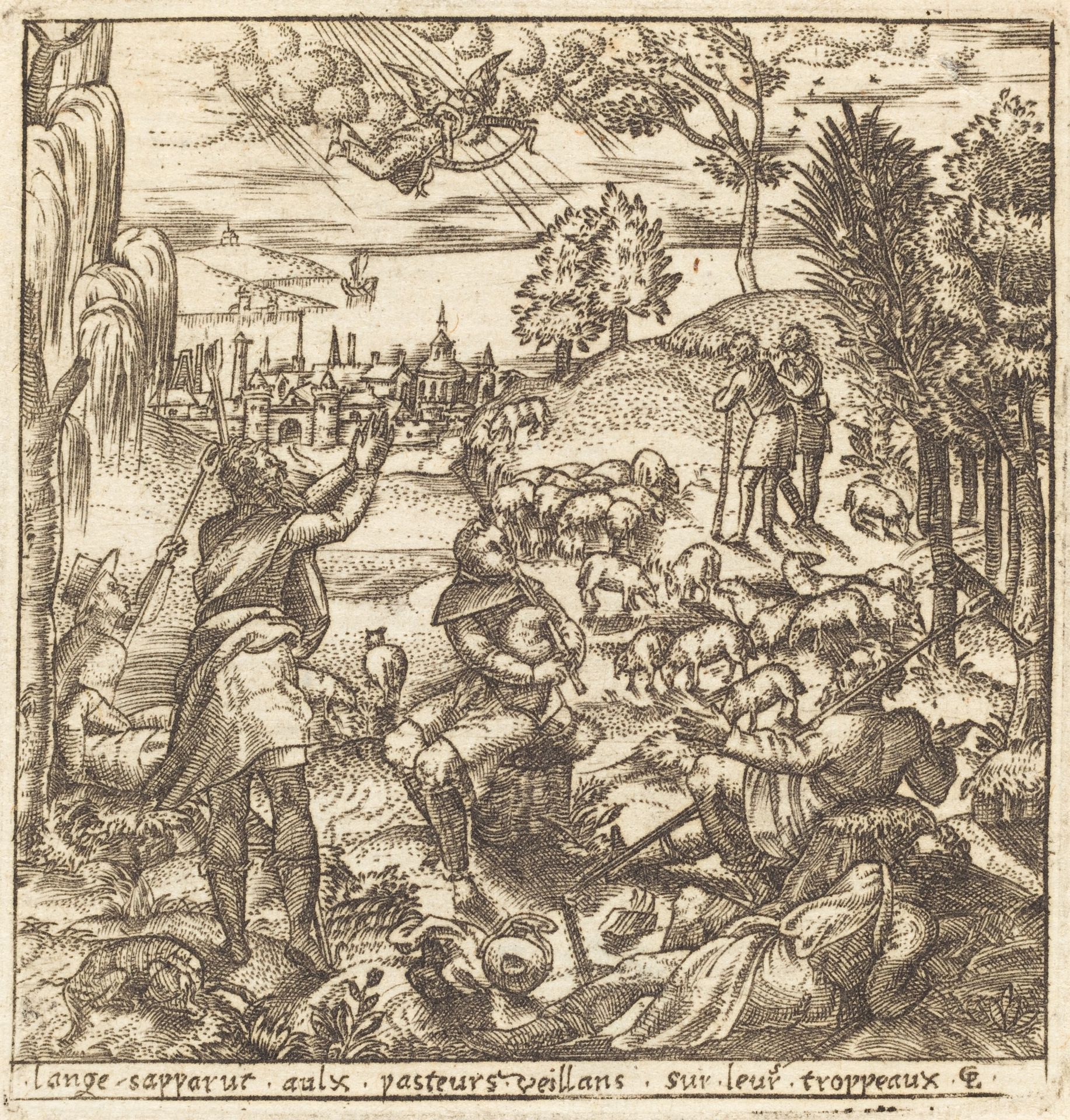 The Annunciation to the Shepherds by Léonard Gaultier