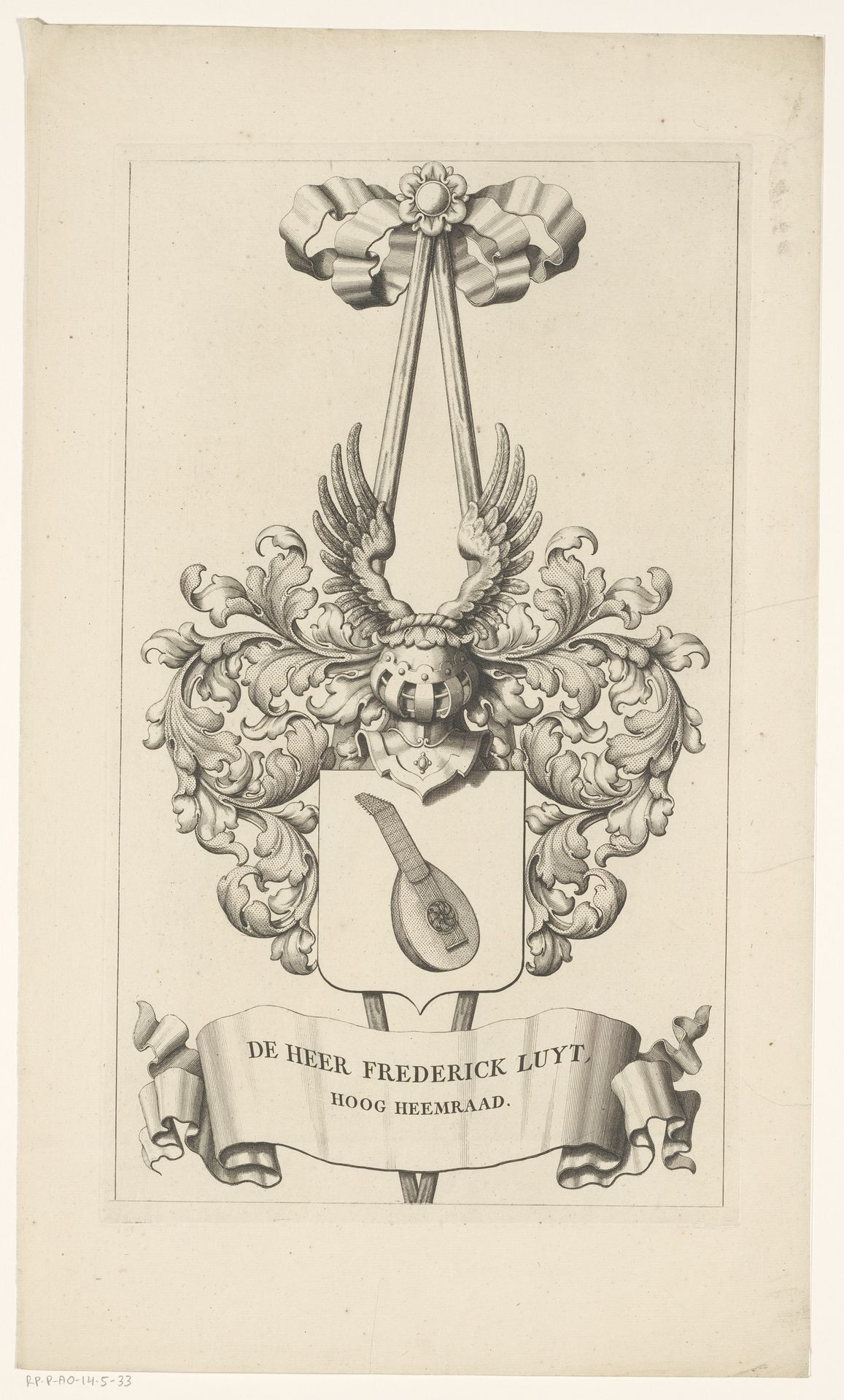 Kaart van het Hoogheemraadschap van de Krimpenerwaard (deel wapenrand) by David Coster