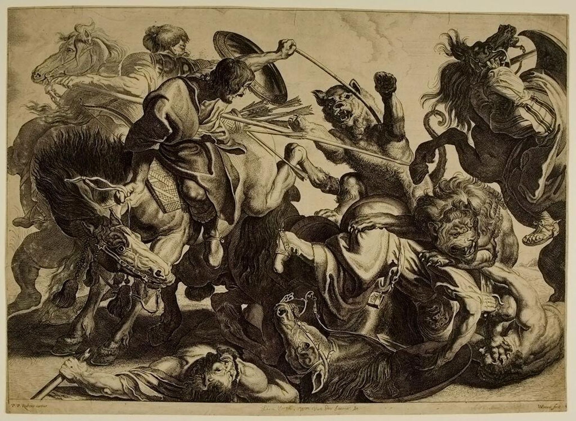 Lion Hunt by Willem Pietersz. de Leeuw