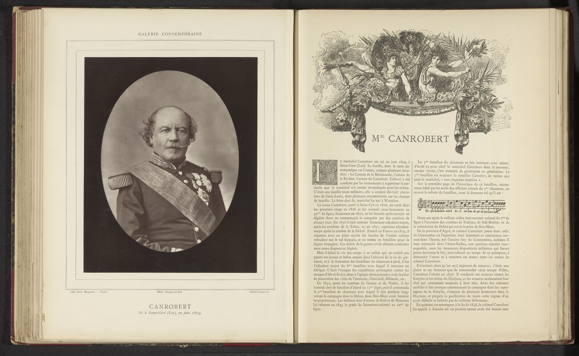 Portret van François Certain Canrobert by Augustin Aimé Joseph Lejeune