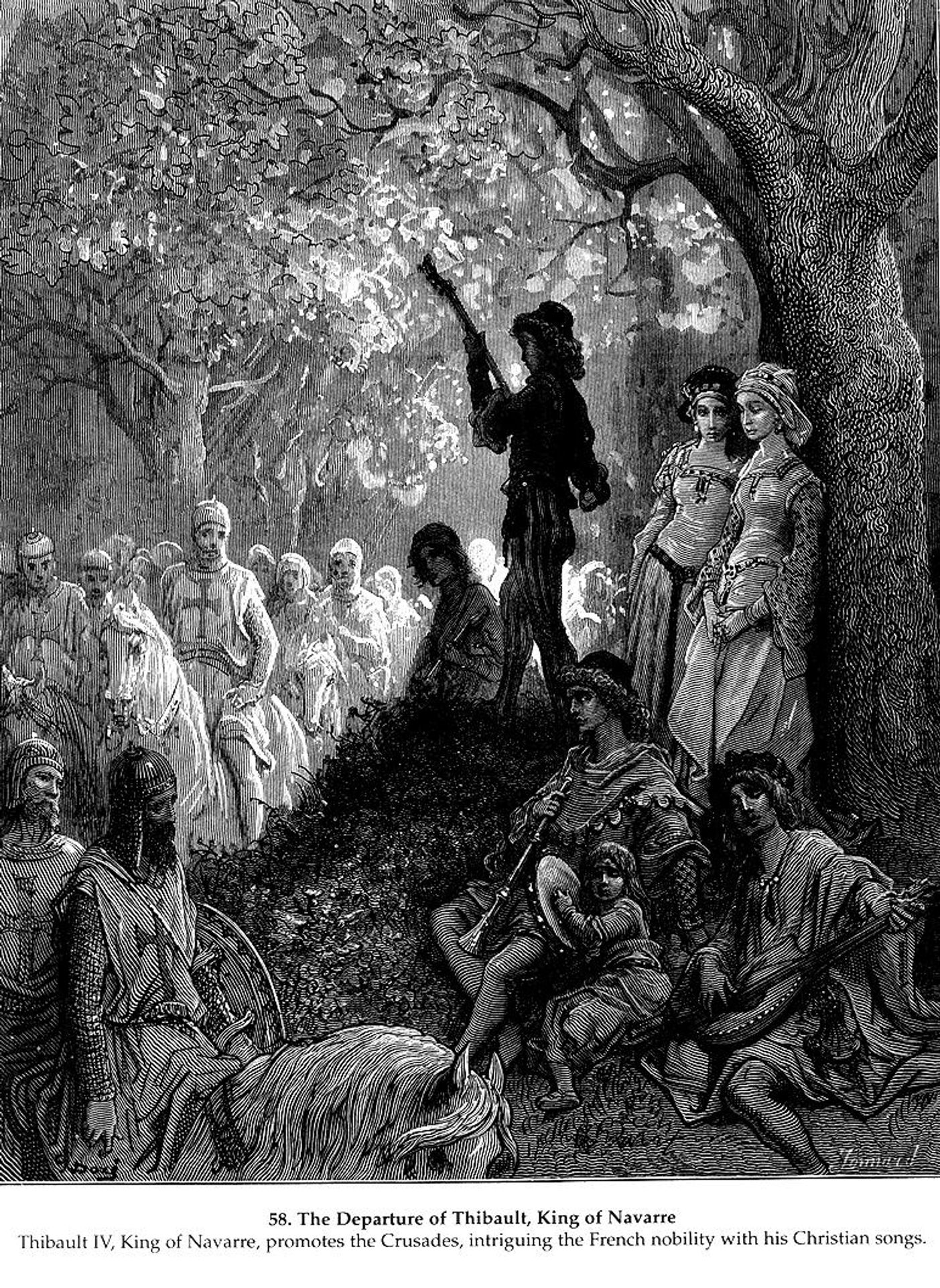 The Departure of Thibault, King of Navarre by Gustave Dore