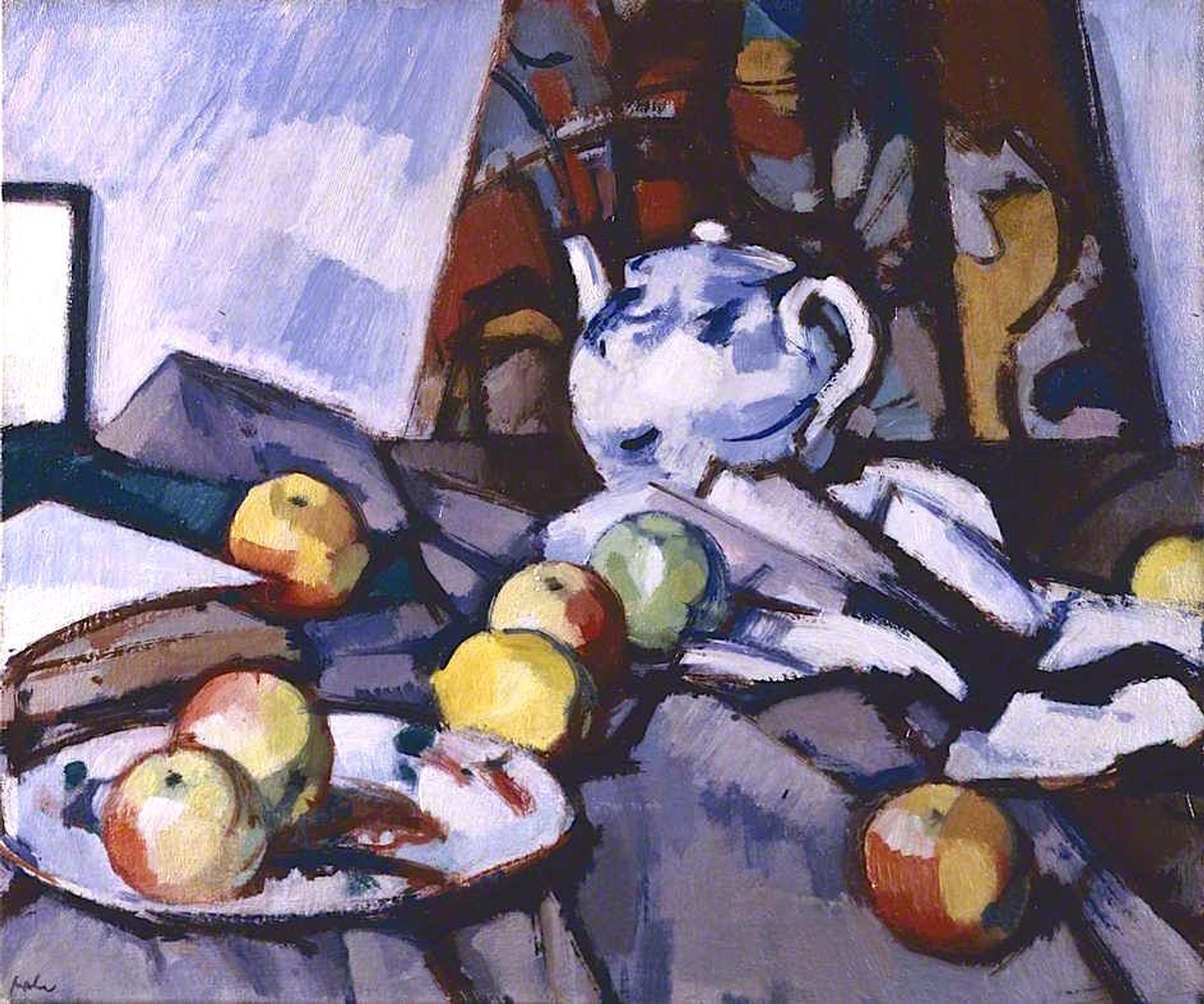 Blue and White Teapot by Samuel Peploe
