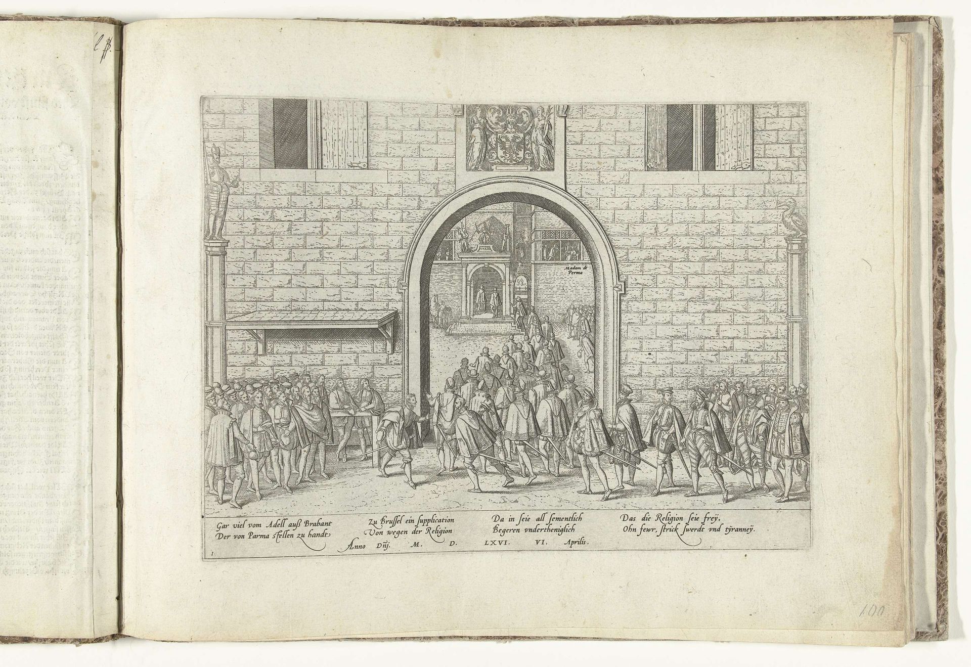 Aanbieding van het Smeekschrift van de edelen, 1566 by Frans Hogenberg