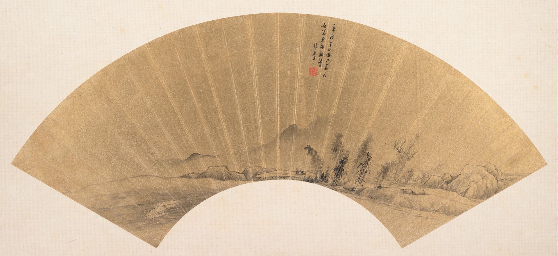 Landscape in the manner of Dong Yuan by Lu Kezheng