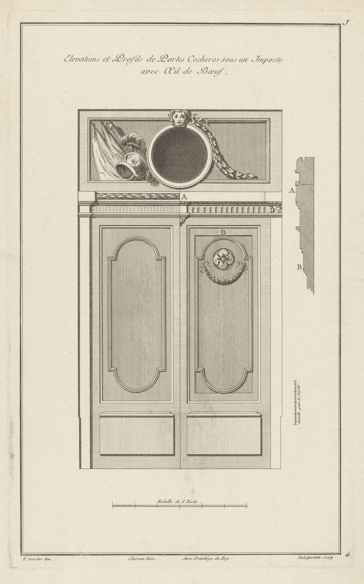 Poort met oeil de boeuf by Pierre Claude Delagardette