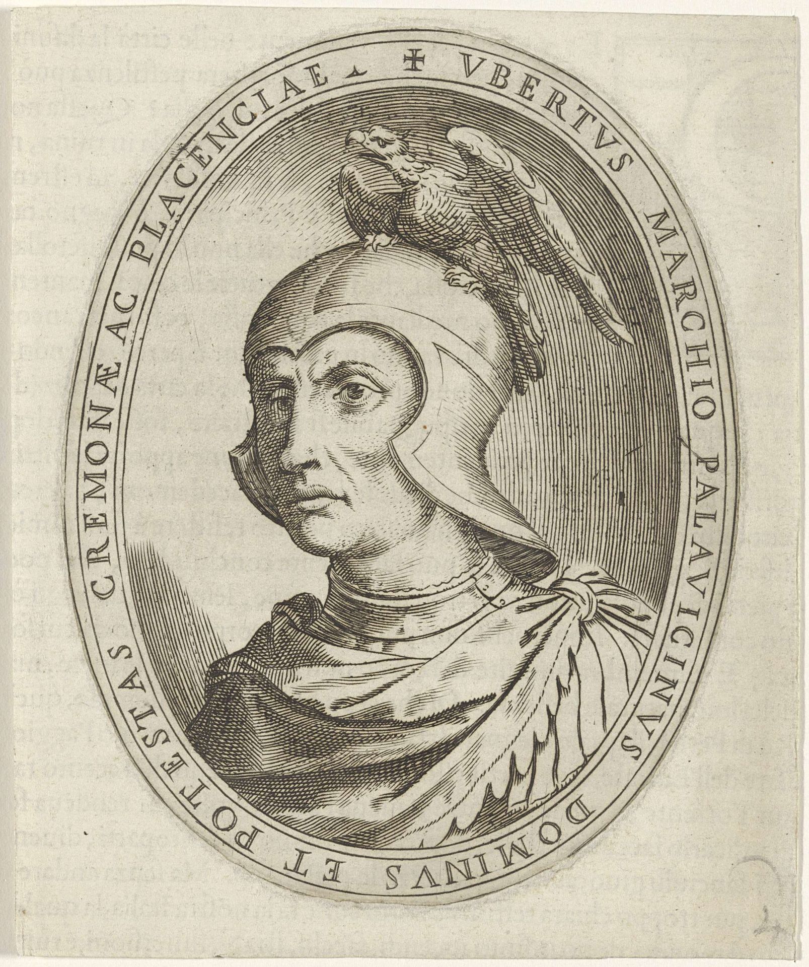 Portret van Umberto V Palavicino by Agostino Carracci