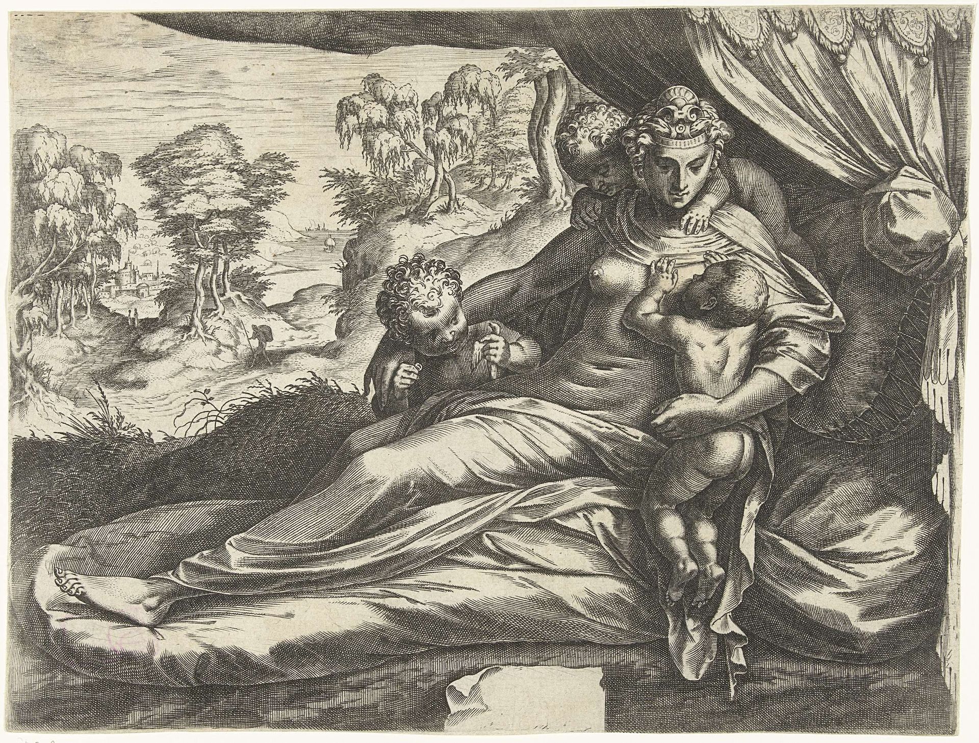 Liefde (Caritas) by Cornelis Cort