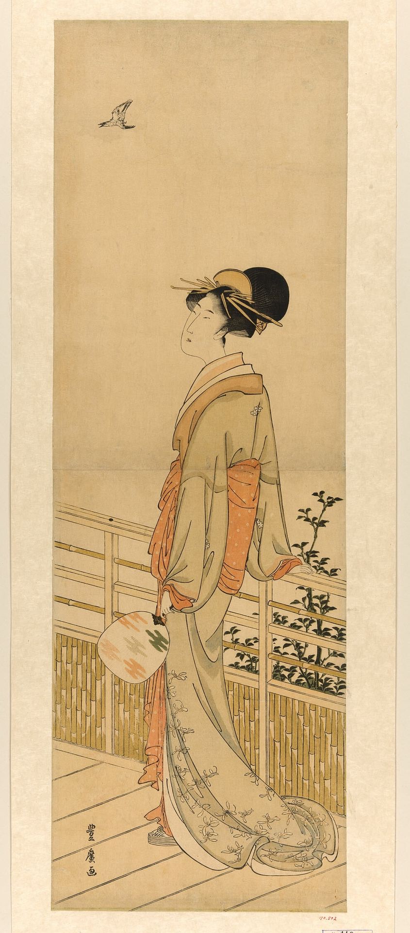 Listening to the cuckoo's cry by Utagawa Toyohiro